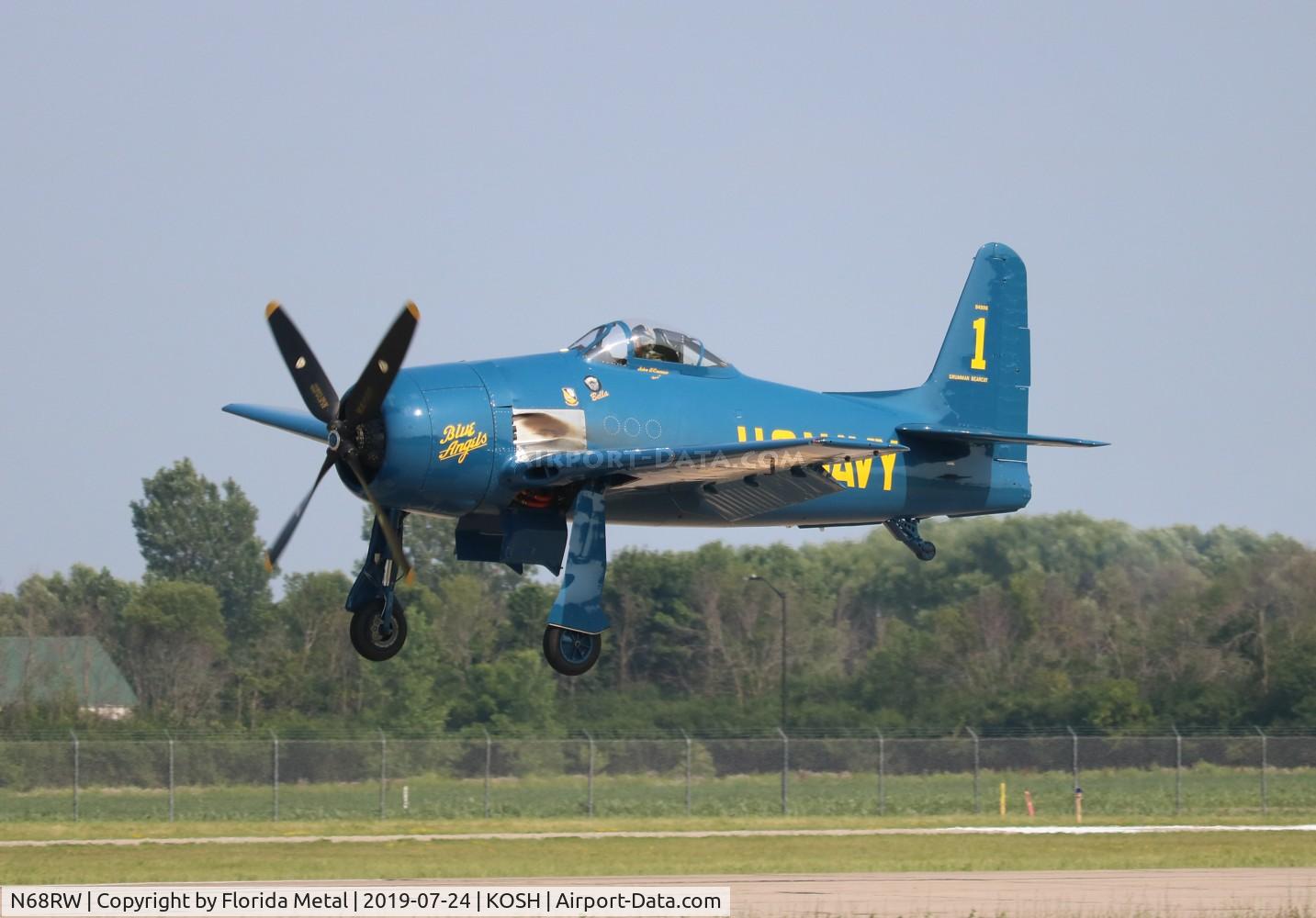 N68RW, 1947 Grumman F8F-2 (G58) Bearcat C/N D.1162, Air Venture 2019