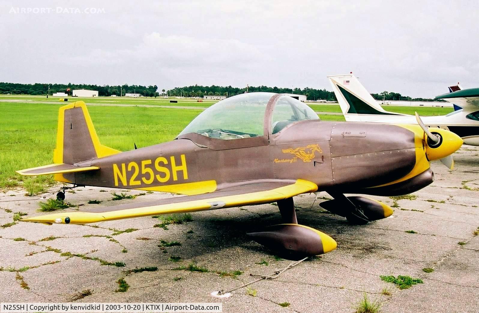N25SH, 1995 Burke Allen L BURKE MUSTANG MII C/N M-II-1008, At Titusville Airport.