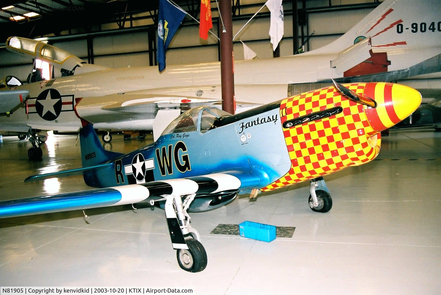 N81905, 1978 North American P-51D Mustang Replica C/N 001 (N81905), At the Valliant Air Command Museum.