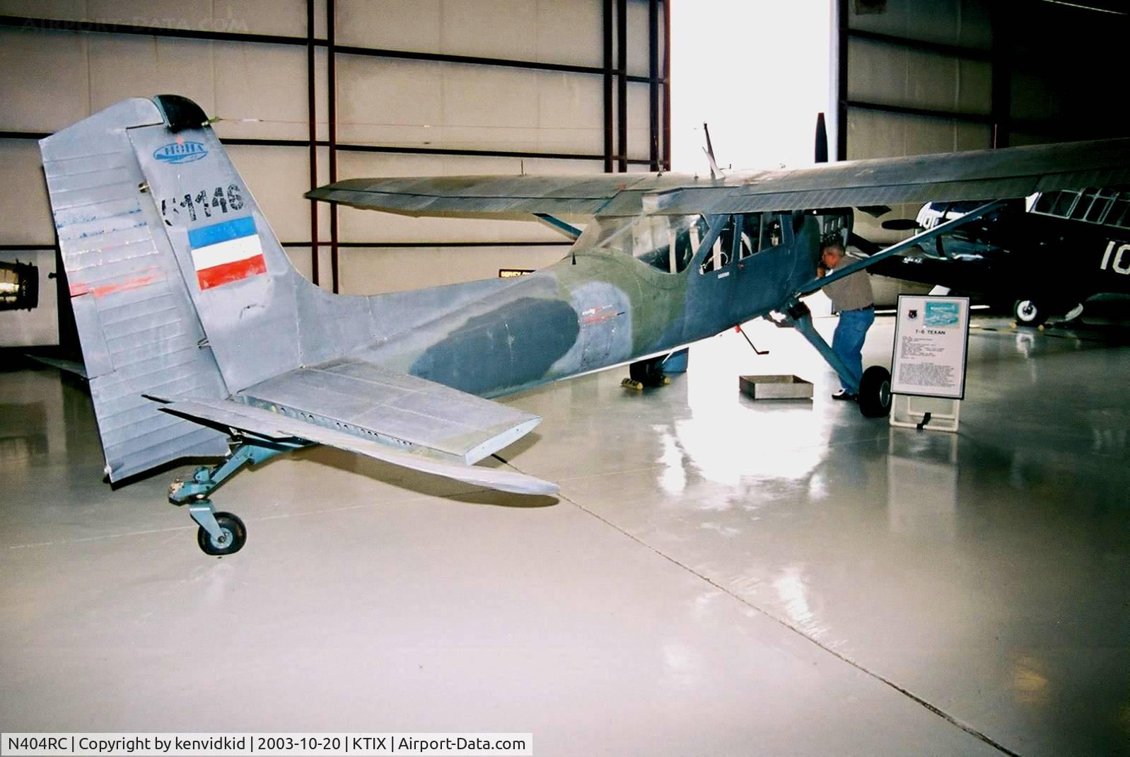 N404RC, 1973 Utva UTVA-66 (V-51) C/N 0855, At the Valliant Air Command Museum.