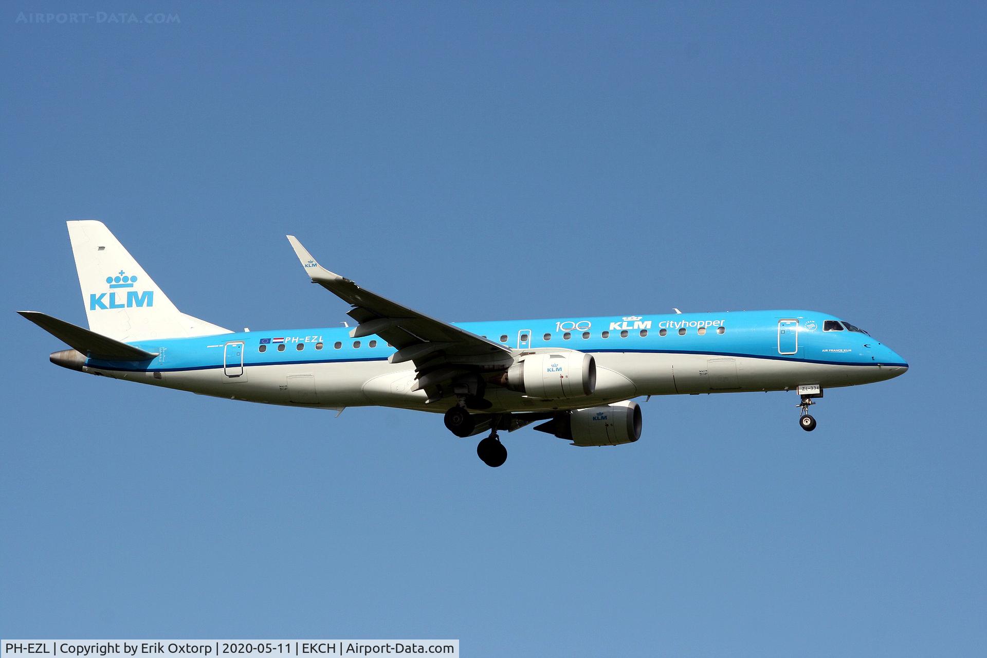 PH-EZL, 2010 Embraer 190LR (ERJ-190-100LR) C/N 19000334, PH-EZL landing rw 04L
