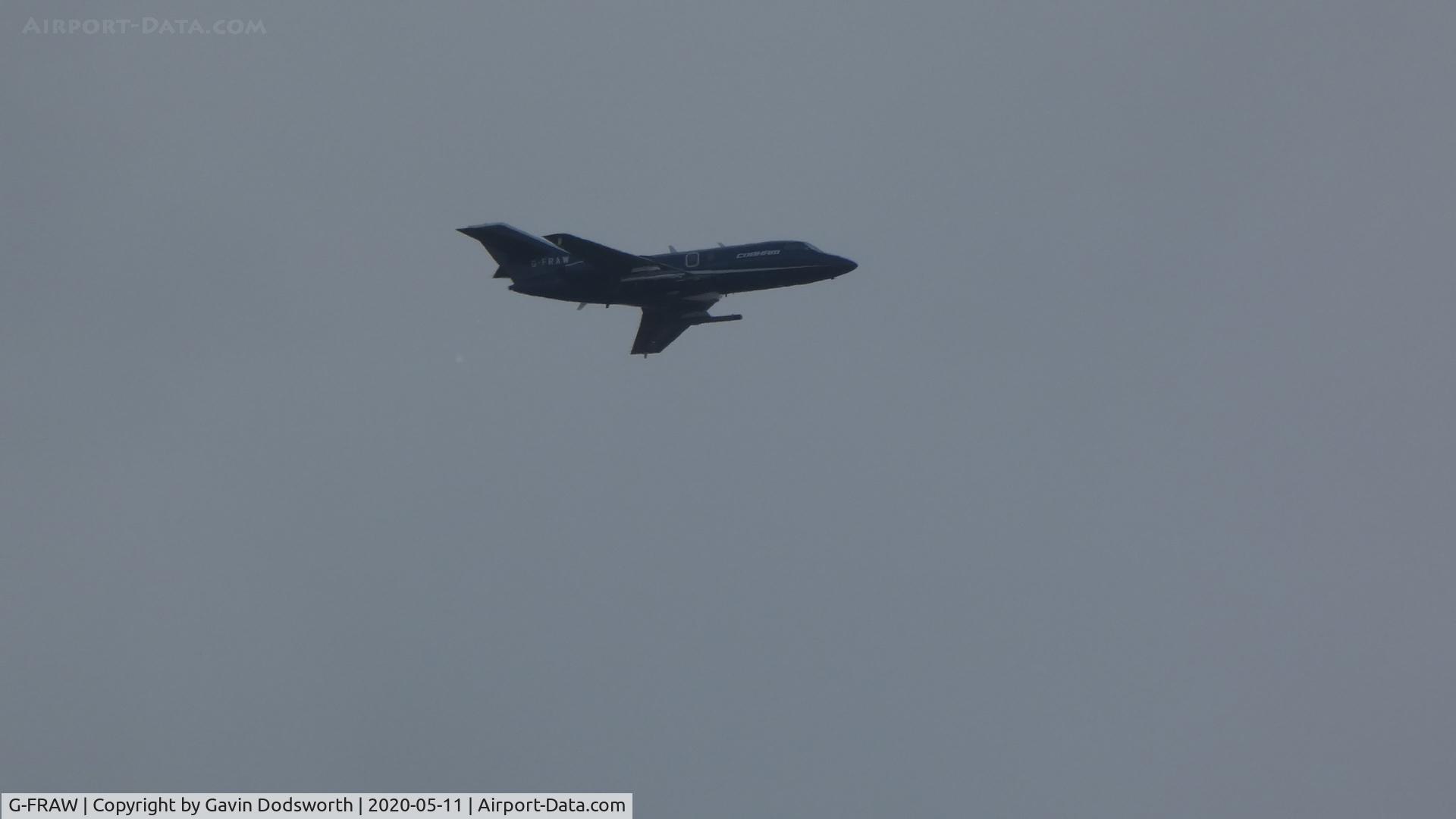 G-FRAW, 1967 Dassault Falcon (Mystere) 20C C/N 114, G-FRAW over Darlington on 11/05/2020