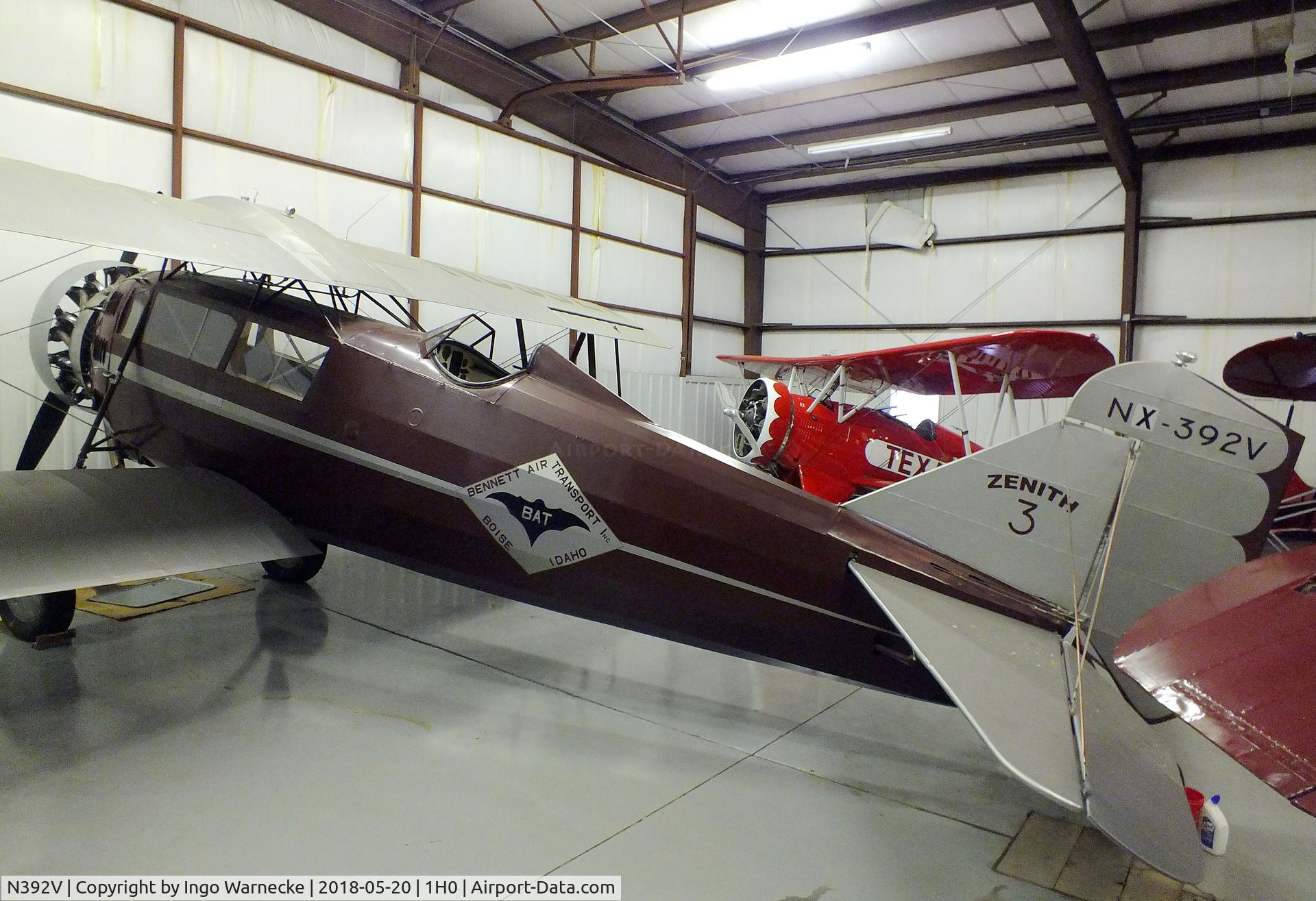N392V, 2004 Zenith Z6A C/N 3, 1927 Zenith Z-6A at the Aircraft Restoration Museum at Creve Coeur airfield, Maryland Heights MO