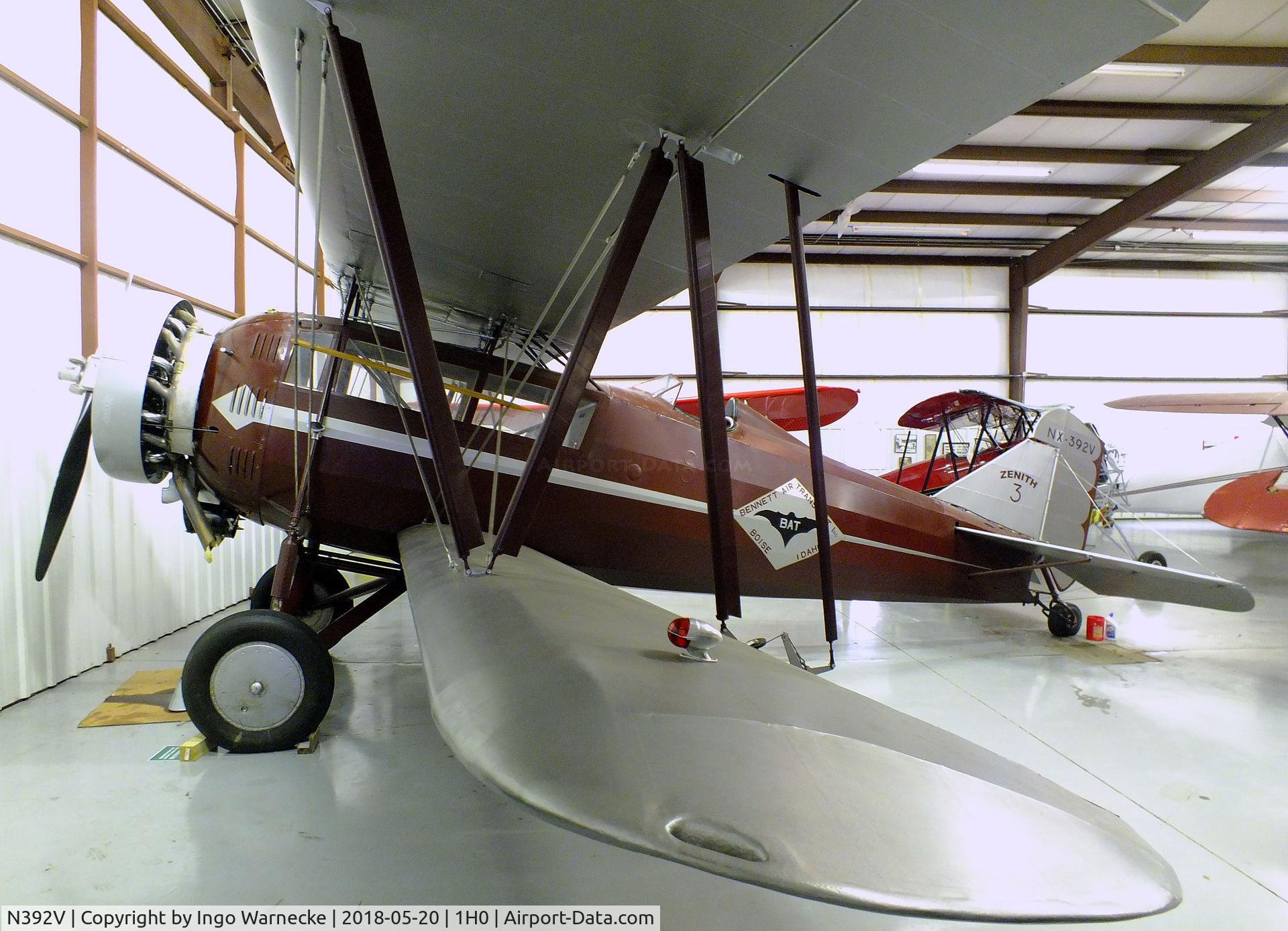 N392V, 2004 Zenith Z6A C/N 3, 1927 Zenith Z-6A at the Aircraft Restoration Museum at Creve Coeur airfield, Maryland Heights MO