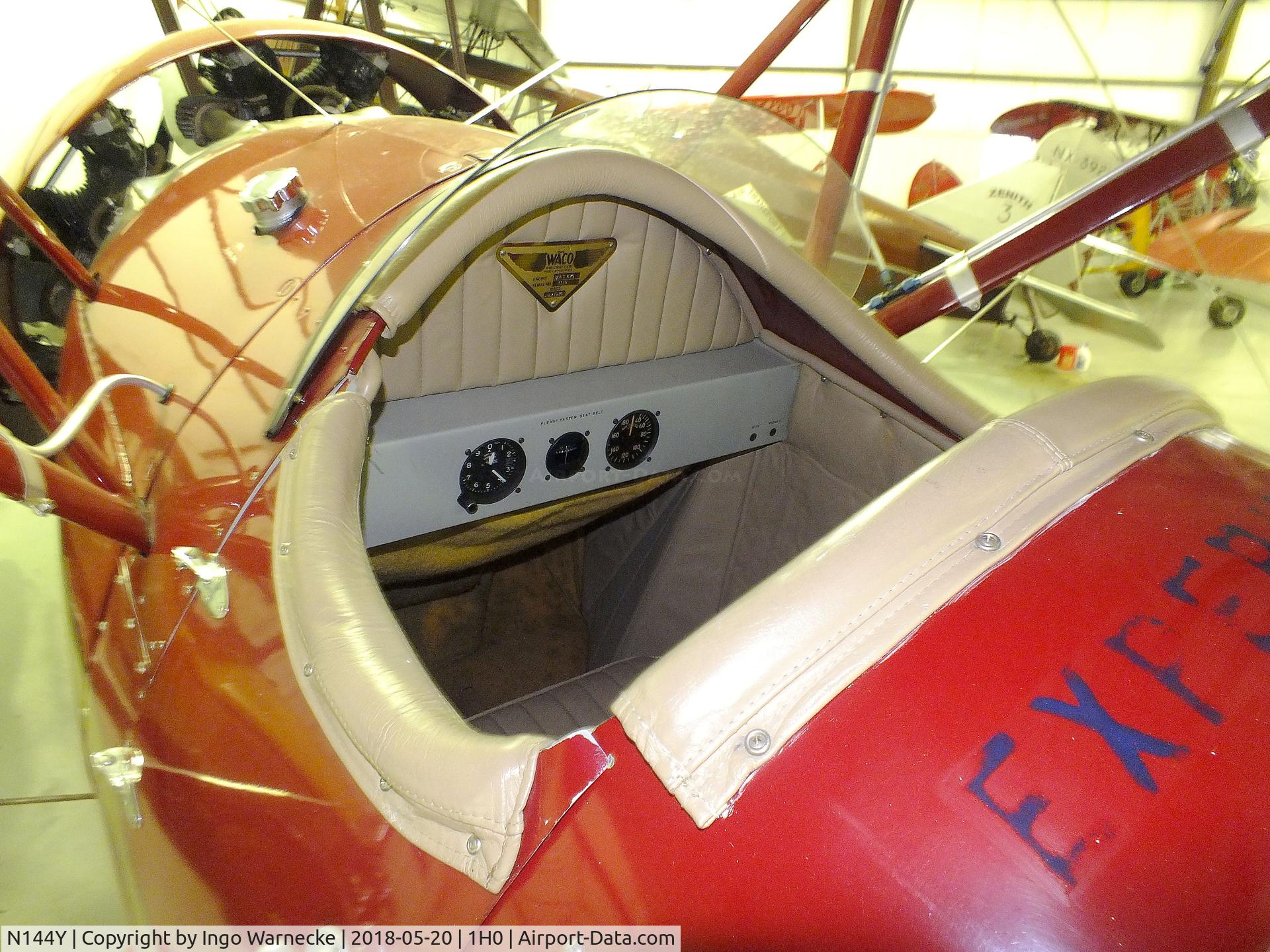 N144Y, 1930 Waco RNF C/N 3319, Waco RNF, modified as 'Ray Timm Special', at the Aircraft Restoration Museum at Creve Coeur airfield, Maryland Heights MO  #c