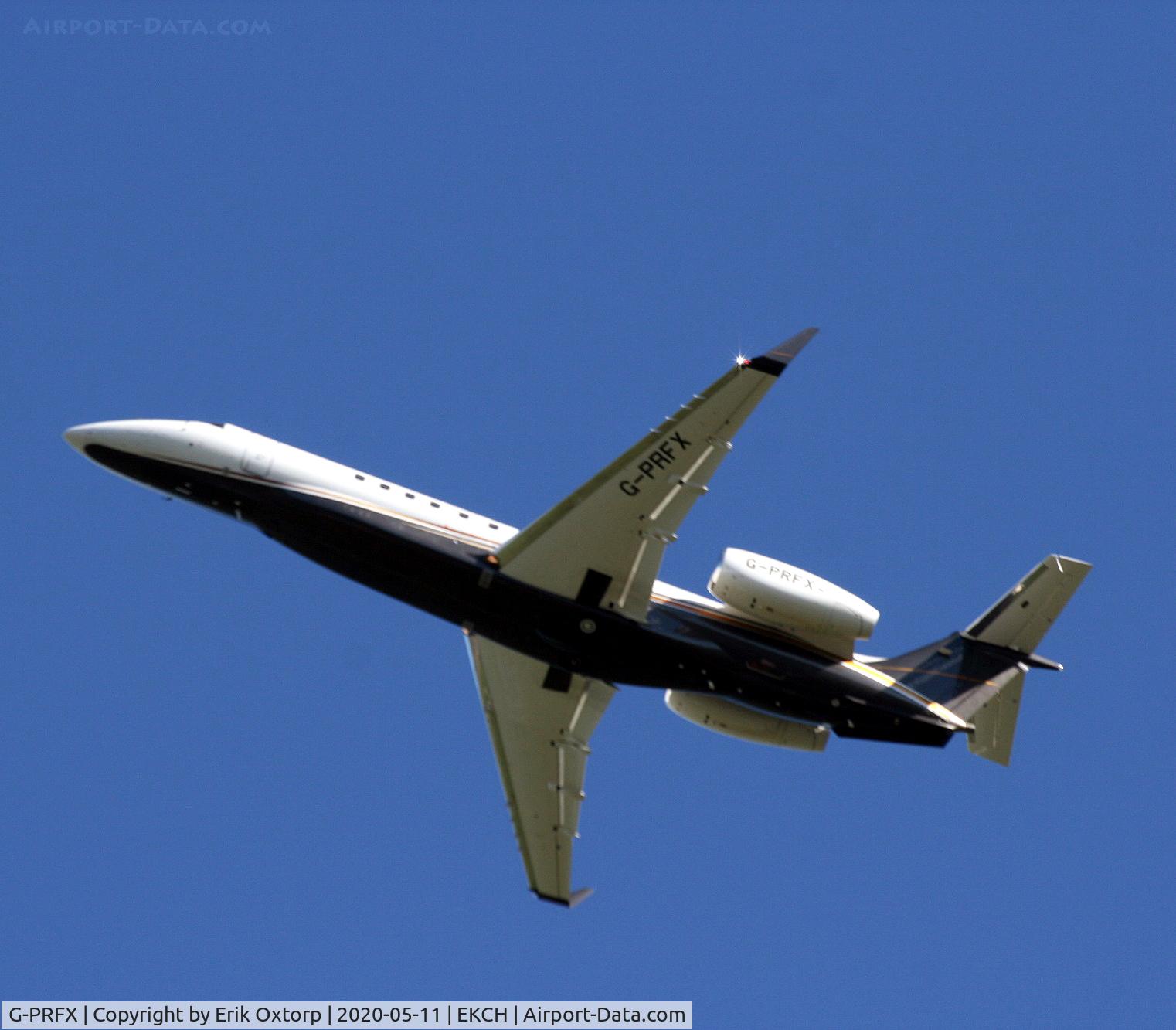 G-PRFX, 2004 Embraer EMB-135BJ Legacy C/N 14500825, G.PRFX taking off rw 04L