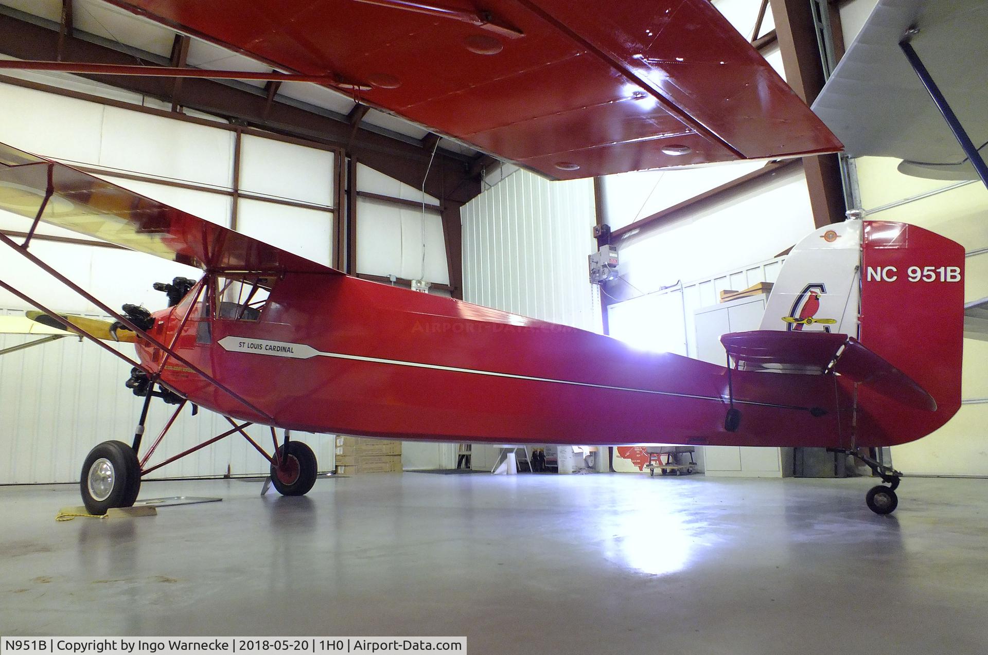 N951B, 1929 Saint Louis C-2-110 C/N C-106, St. Louis C-2-110 Cardinal at the Aircraft Restoration Museum at Creve Coeur airfield, Maryland Heights MO