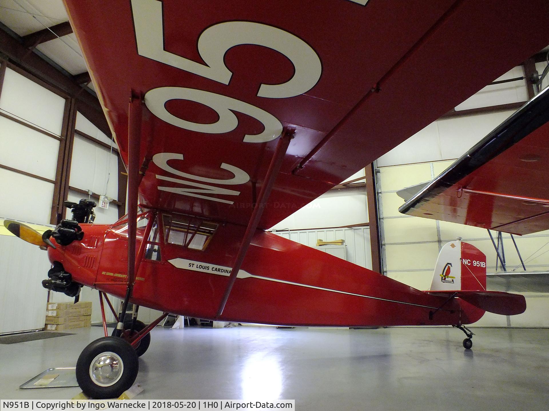 N951B, 1929 Saint Louis C-2-110 C/N C-106, St. Louis C-2-110 Cardinal at the Aircraft Restoration Museum at Creve Coeur airfield, Maryland Heights MO