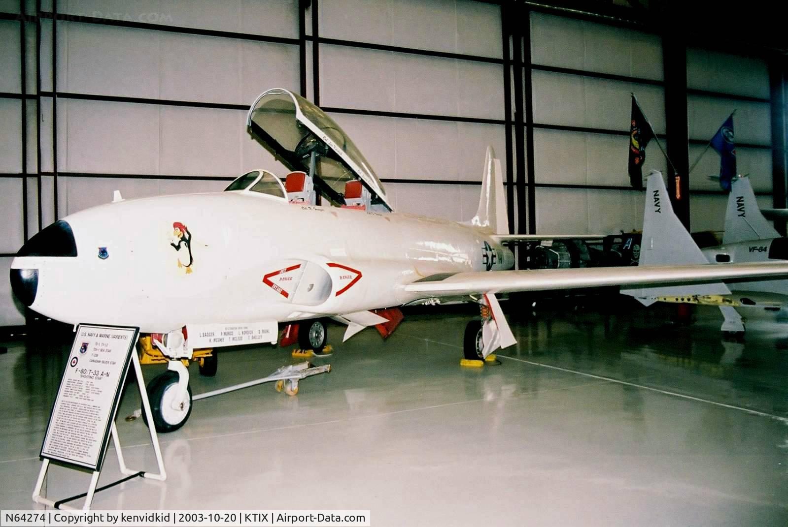 N64274, 1957 Lockheed T-33A Shooting Star C/N 57-0569 (580-1219), At the Valliant Air Command Museum.