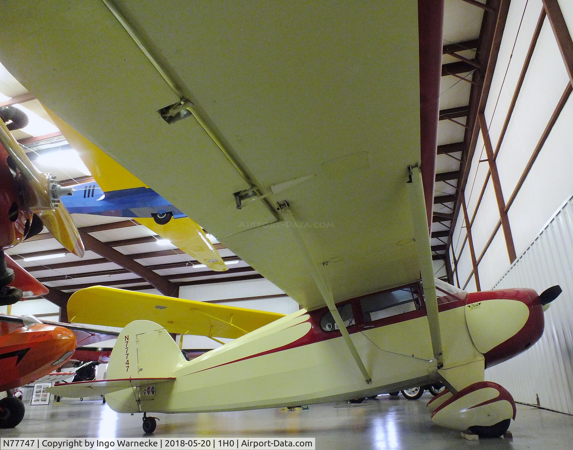 N77747, 1946 McClish Funk B85C C/N 377, McClish Funk B85C at the Aircraft Restoration Museum at Creve Coeur airfield, Maryland Heights MO