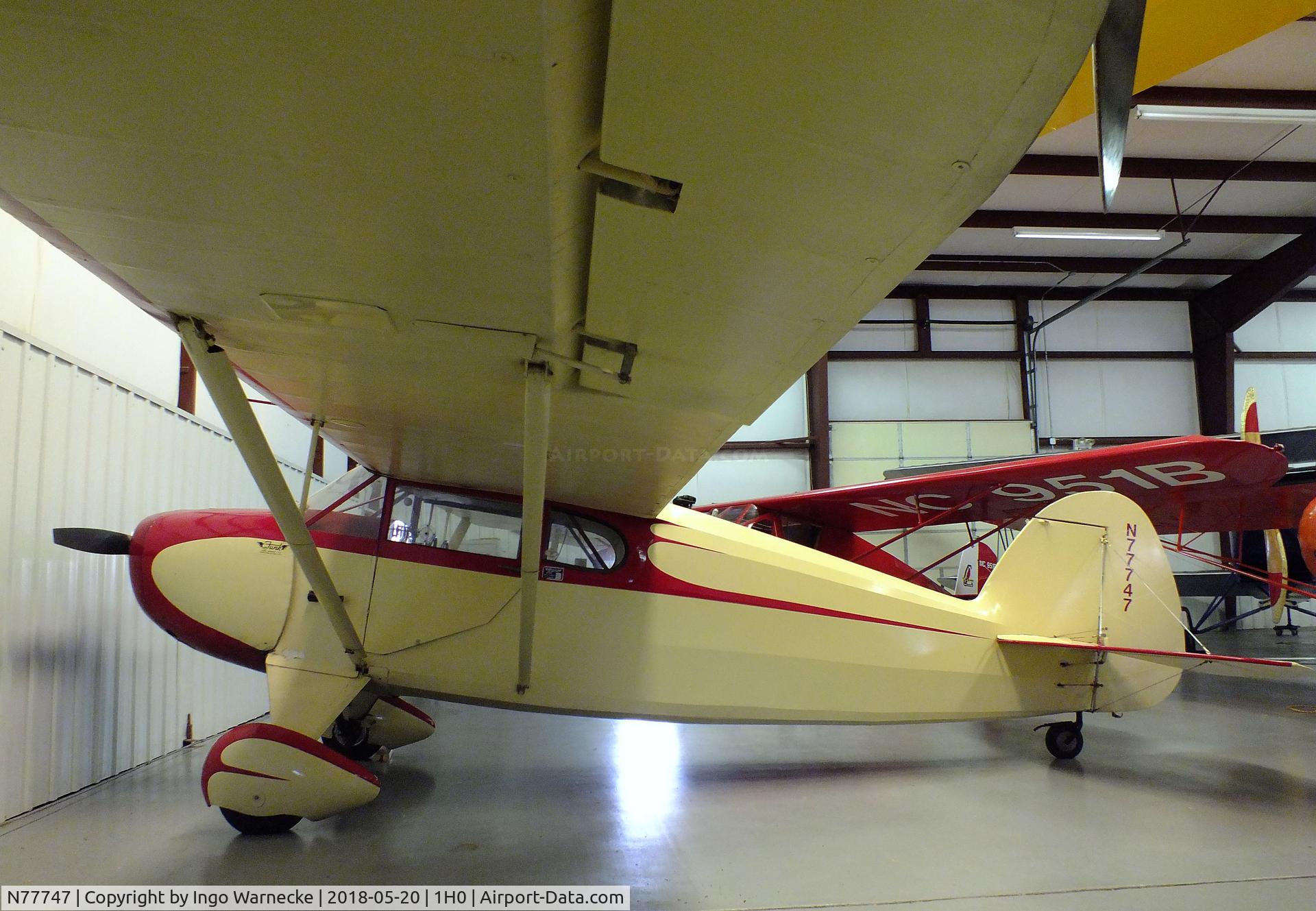 N77747, 1946 McClish Funk B85C C/N 377, McClish Funk B85C at the Aircraft Restoration Museum at Creve Coeur airfield, Maryland Heights MO