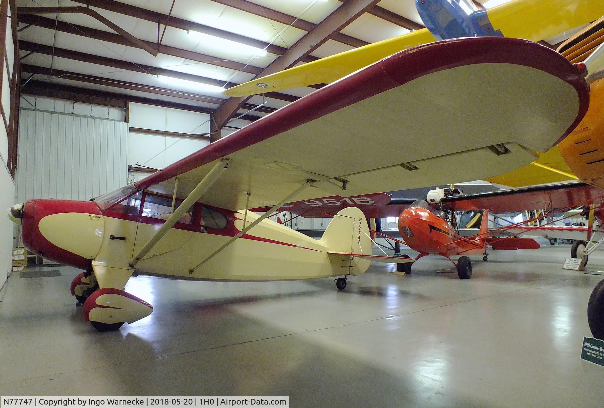 N77747, 1946 McClish Funk B85C C/N 377, McClish Funk B85C at the Aircraft Restoration Museum at Creve Coeur airfield, Maryland Heights MO