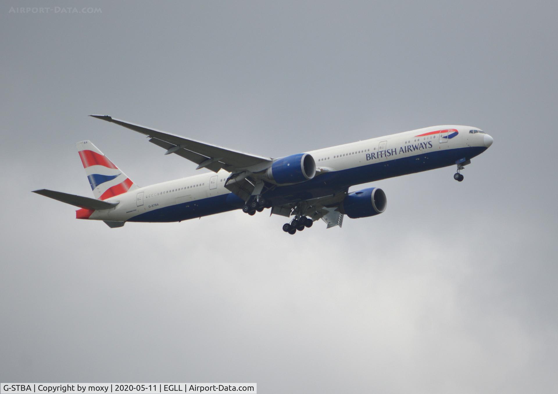G-STBA, 2010 Boeing 777-336/ER C/N 40542, Boeing 777-336/ER on finals to London Heathrow.