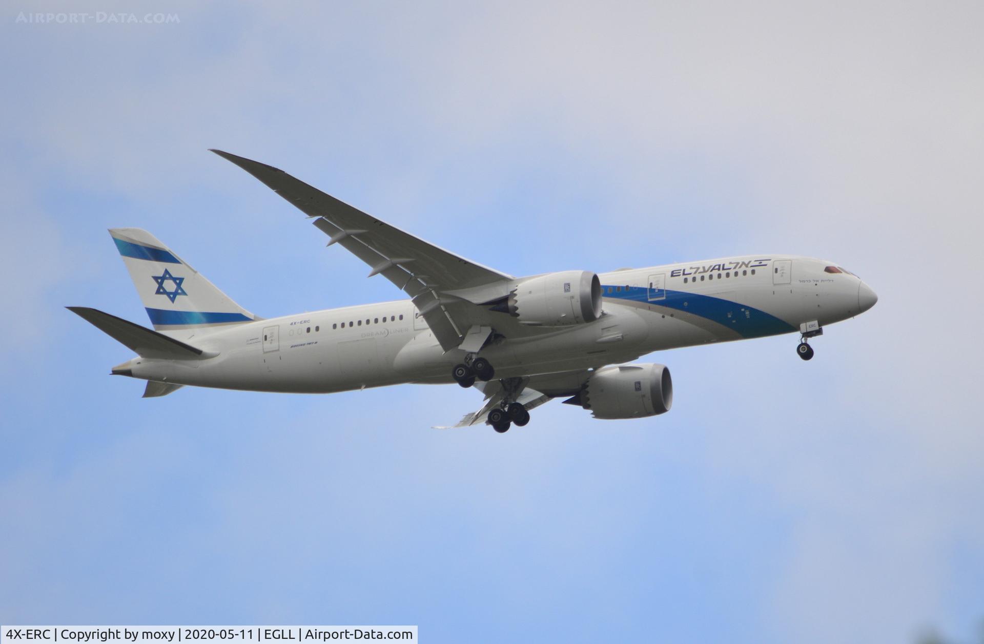 4X-ERC, 2020 Boeing 787-8 Dreamliner C/N 63399, Boeing 787-8 Dreamliner on finals to London Heathrow.