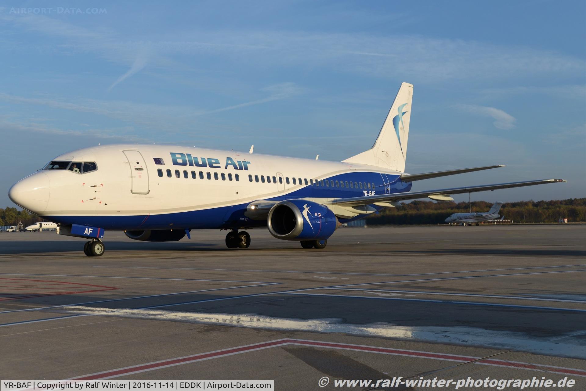 YR-BAF, 1989 Boeing 737-322 C/N 24453, Boeing 737-322 - 0B BMS Blue Air - 24453 - YR-BAF - 14.11.2016 - CGN