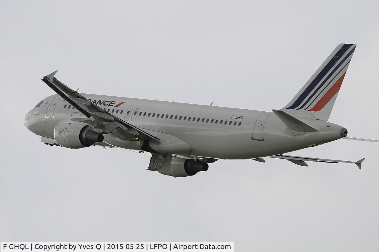 F-GHQL, 1991 Airbus A320-211 C/N 0239, Airbus A320-211, Climbing from rwy 23, Bordeaux Mérignac airport (LFBD-BOD)