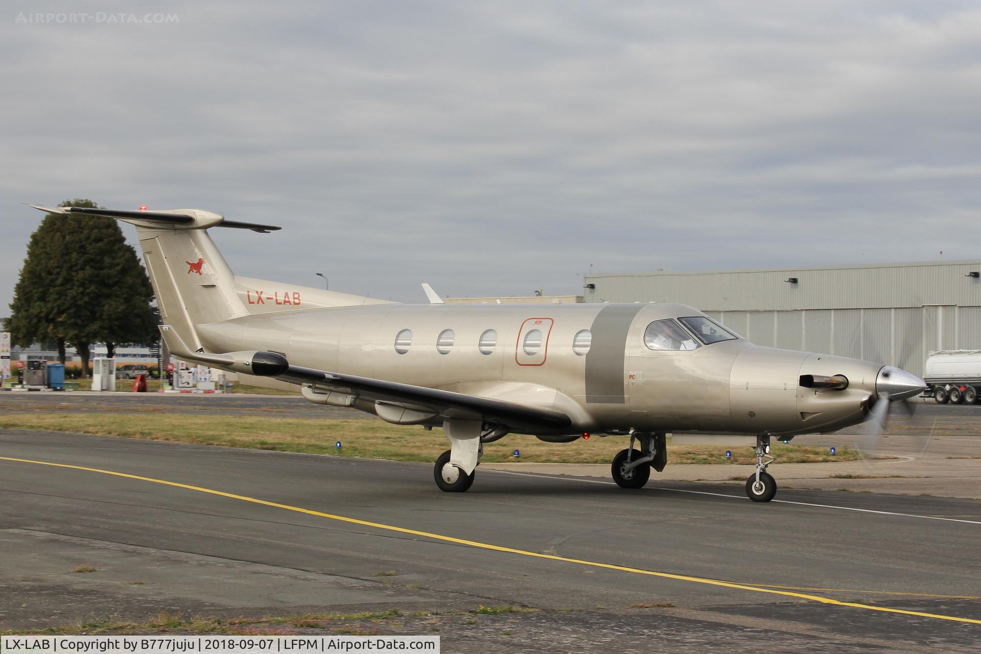 LX-LAB, 2003 Pilatus PC-12/45 C/N 531, at Melun