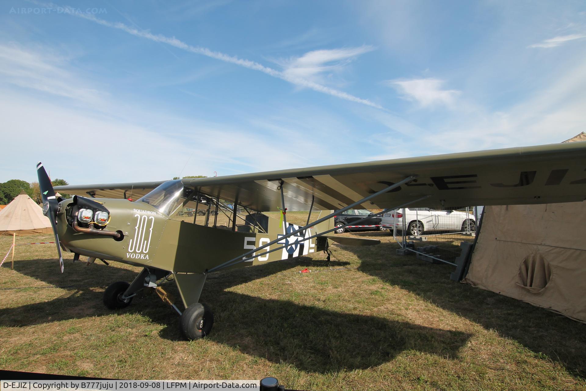 D-EJIZ, 1940 Piper J3C-90 Cub C/N 3888, at Melun
