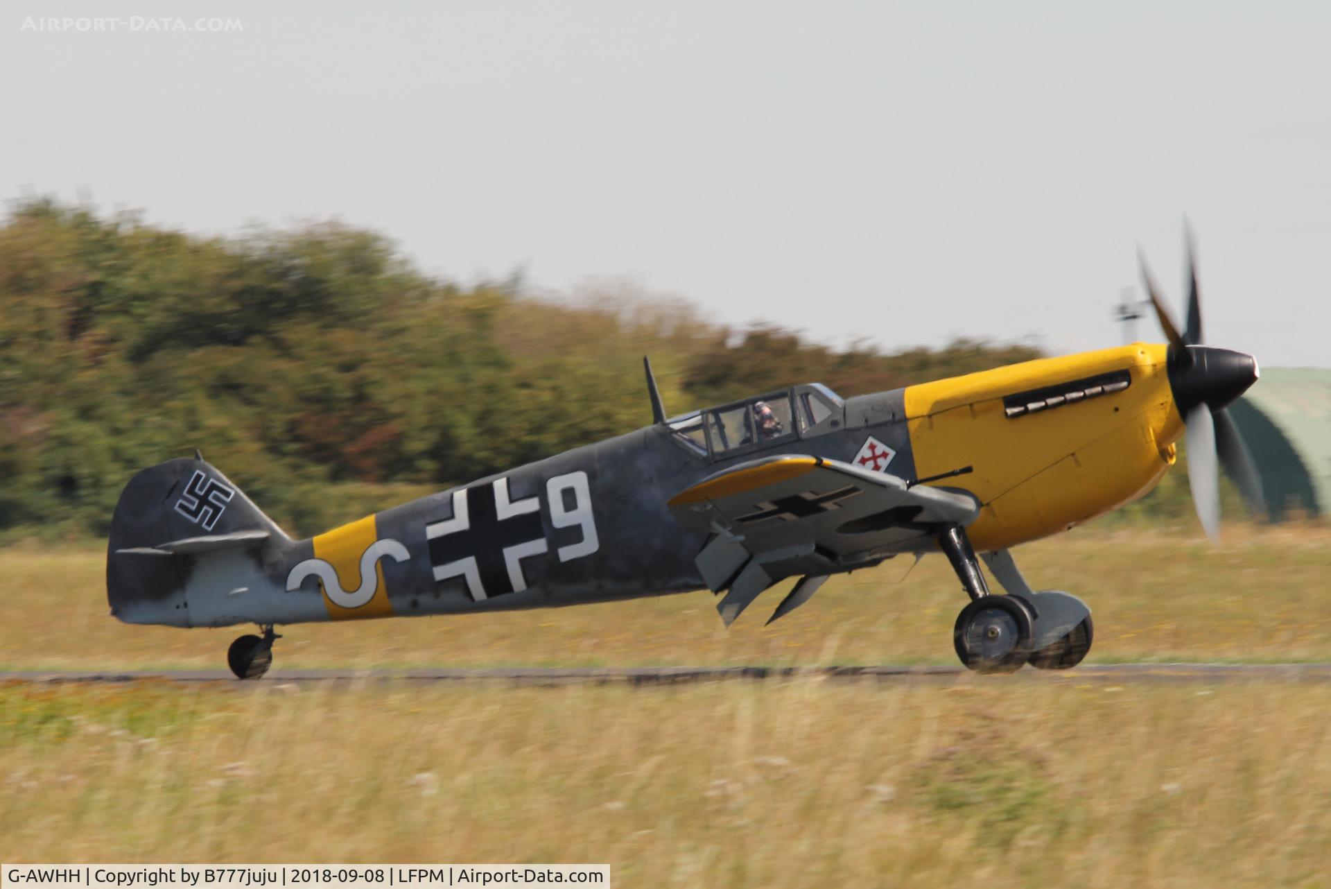G-AWHH, 1958 Hispano HA-1112-M1L Buchon C/N 145, at Melun