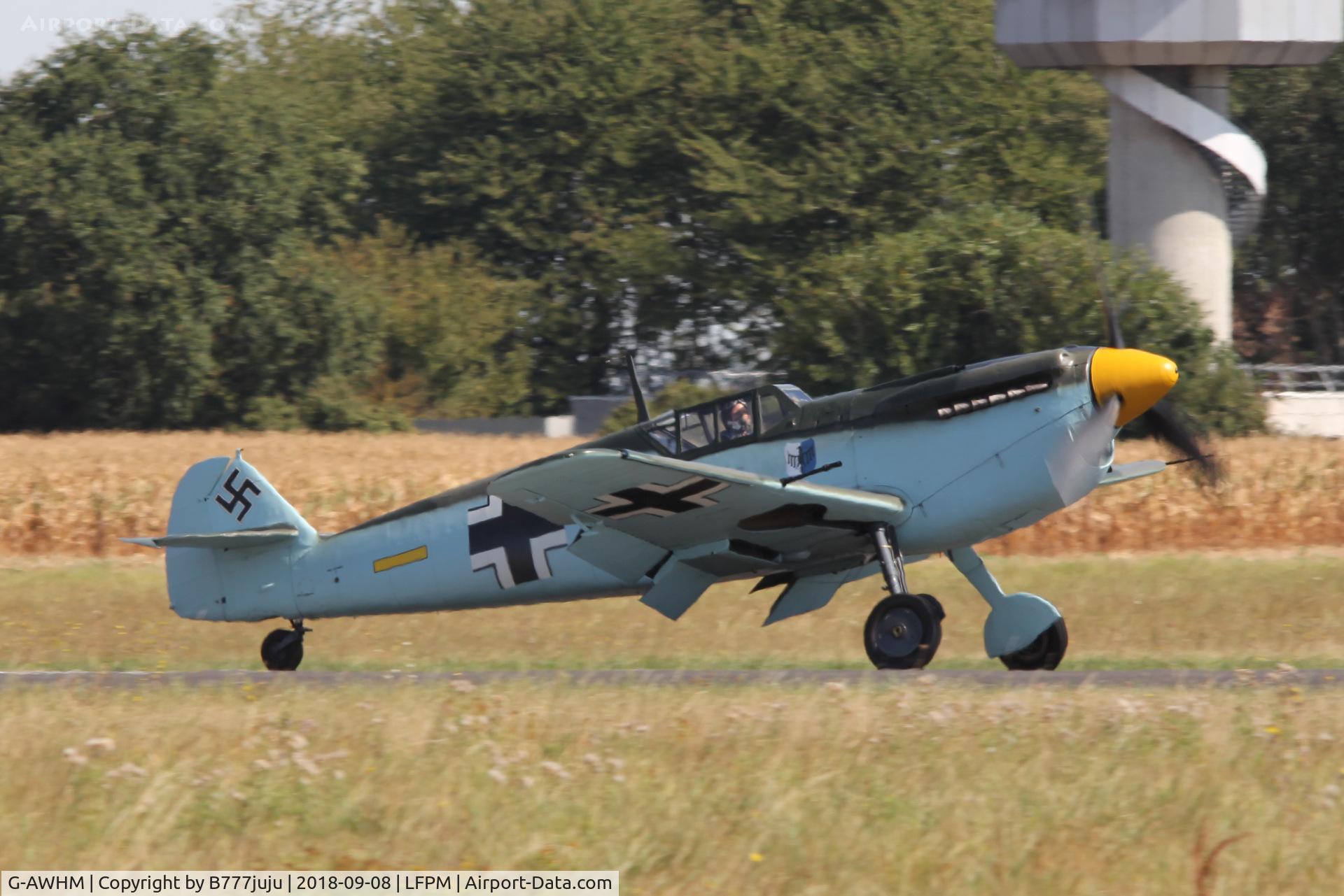 G-AWHM, 1958 Hispano HA-1112-M1L Buchon C/N 187, at Melun