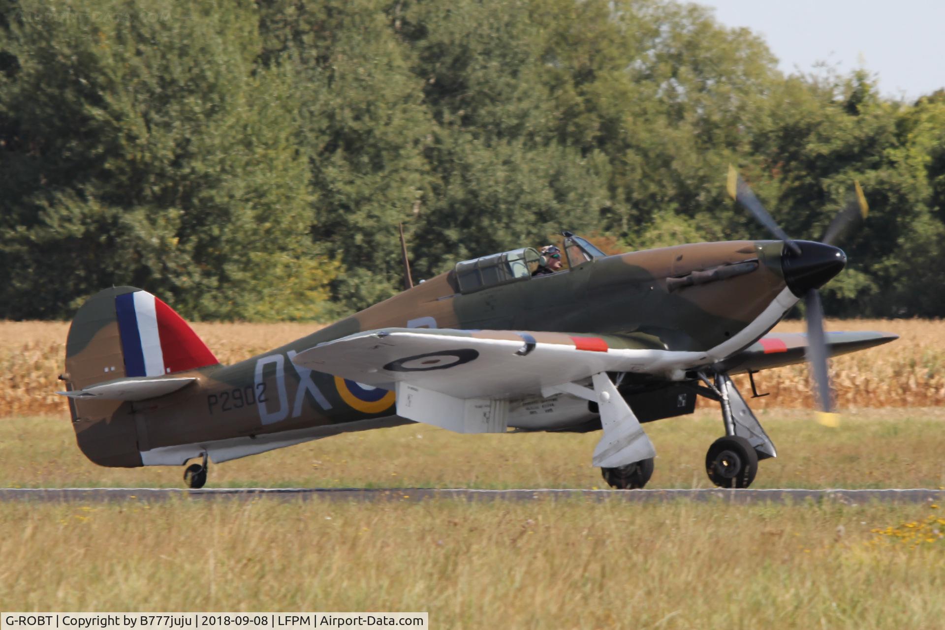 G-ROBT, 1940 Hawker Hurricane I C/N P2902, at Melun