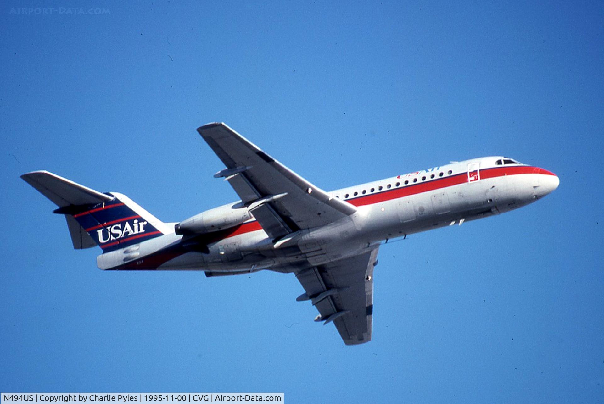 N494US, 1981 Fokker F-28-4000 Fellowship C/N 11167, Full US Colors