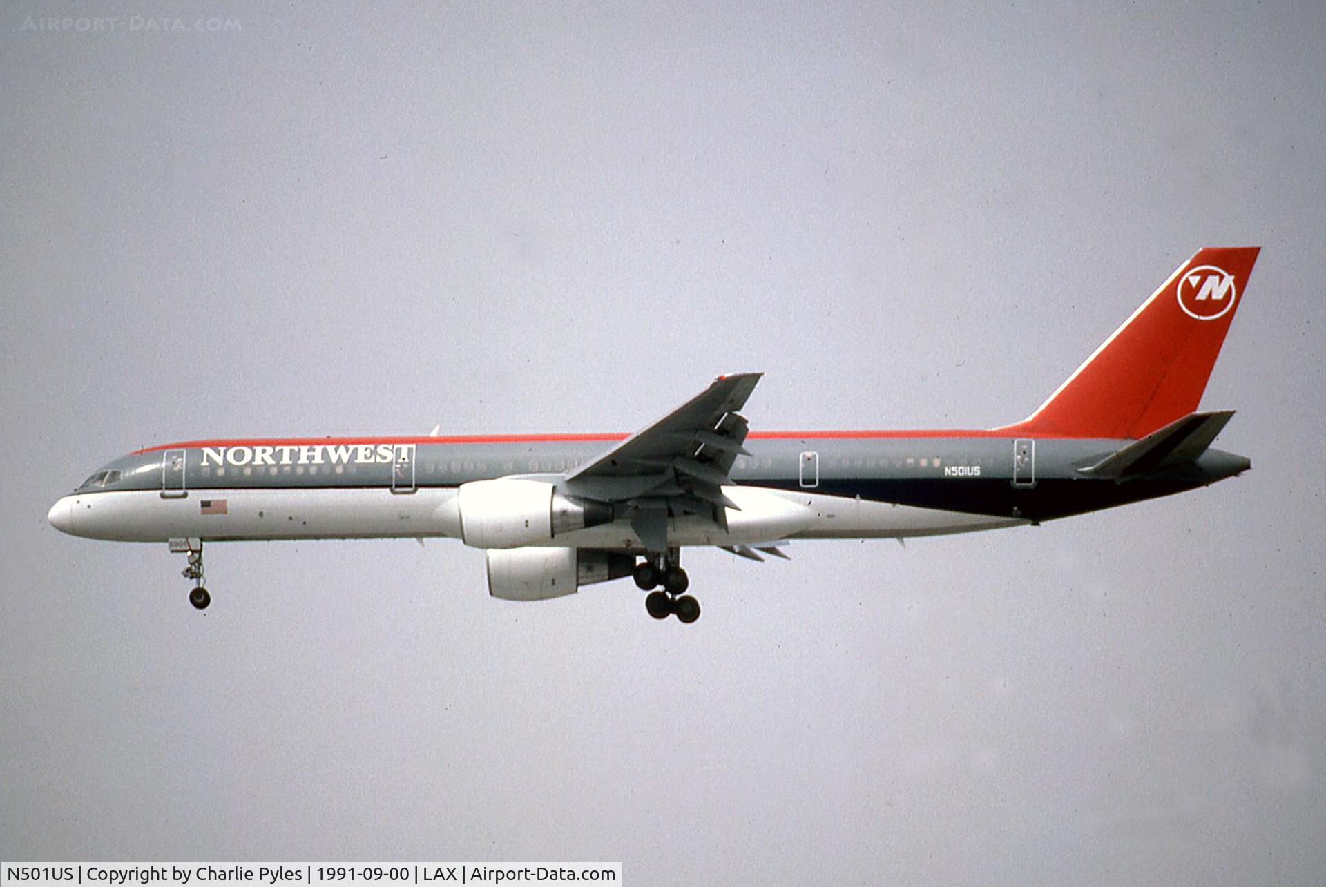 N501US, 1985 Boeing 757-251 C/N 23190, LAX approach