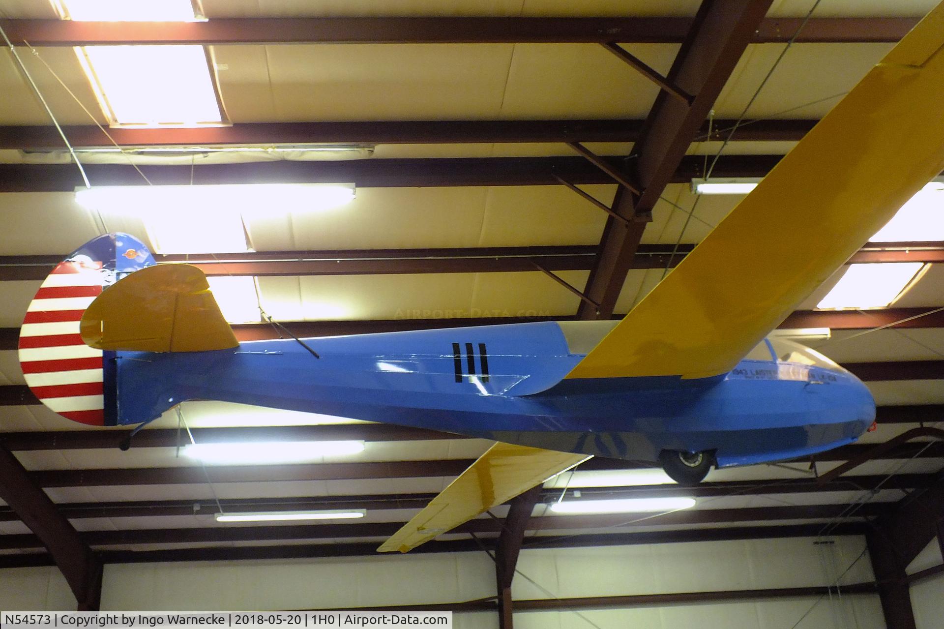 N54573, 1943 Laister-kauffman LK-10A C/N 111, Laister-Kauffman LK-10A at the Aircraft Restoration Museum at Creve Coeur airfield, Maryland Heights MO