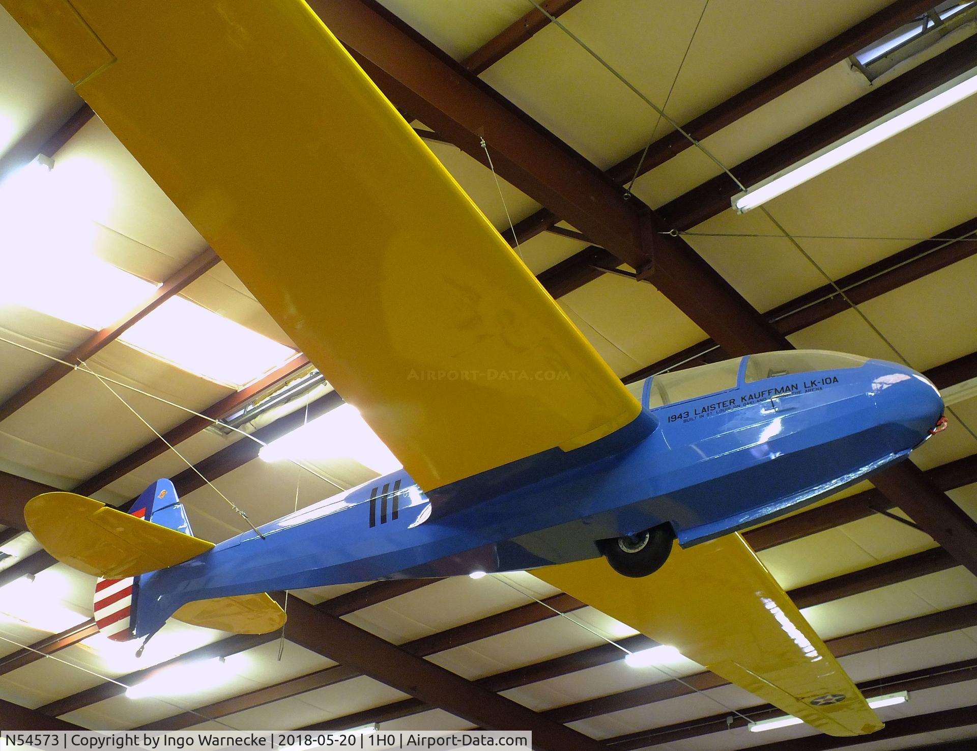 N54573, 1943 Laister-kauffman LK-10A C/N 111, Laister-Kauffman LK-10A at the Aircraft Restoration Museum at Creve Coeur airfield, Maryland Heights MO