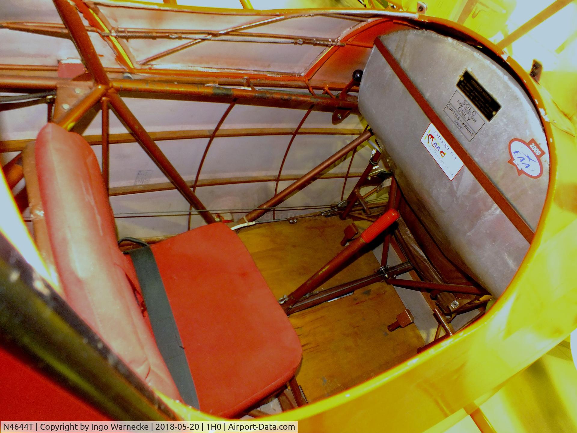 N4644T, 1965 Curtiss-Wright JR CW-1 Replica C/N EHS-1, Curtiss-Wright CW-1 Junior replica at the Aircraft Restoration Museum at Creve Coeur airfield, Maryland Heights MO  #c