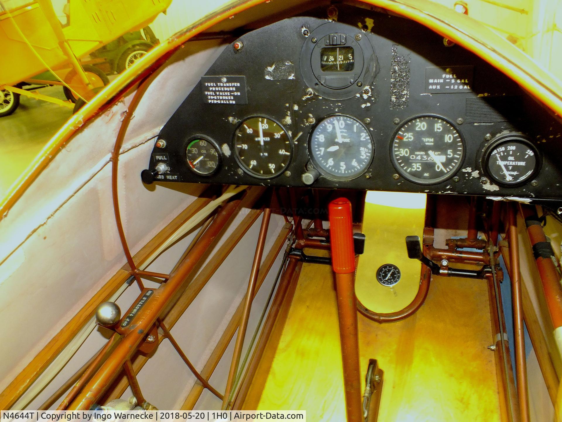 N4644T, 1965 Curtiss-Wright JR CW-1 Replica C/N EHS-1, Curtiss-Wright CW-1 Junior replica at the Aircraft Restoration Museum at Creve Coeur airfield, Maryland Heights MO  #c
