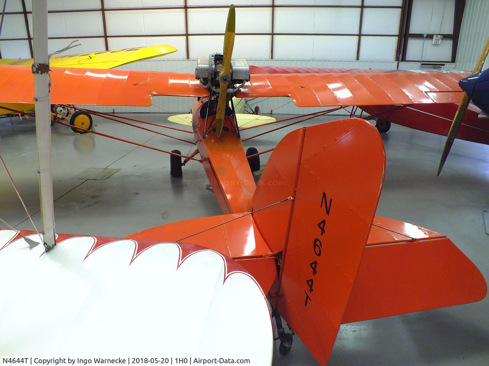 N4644T, 1965 Curtiss-Wright JR CW-1 Replica C/N EHS-1, Curtiss-Wright CW-1 Junior replica at the Aircraft Restoration Museum at Creve Coeur airfield, Maryland Heights MO