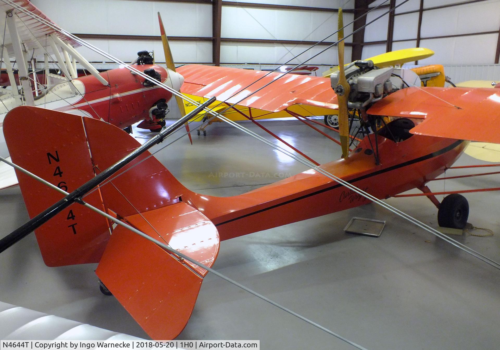 N4644T, 1965 Curtiss-Wright JR CW-1 Replica C/N EHS-1, Curtiss-Wright CW-1 Junior replica at the Aircraft Restoration Museum at Creve Coeur airfield, Maryland Heights MO