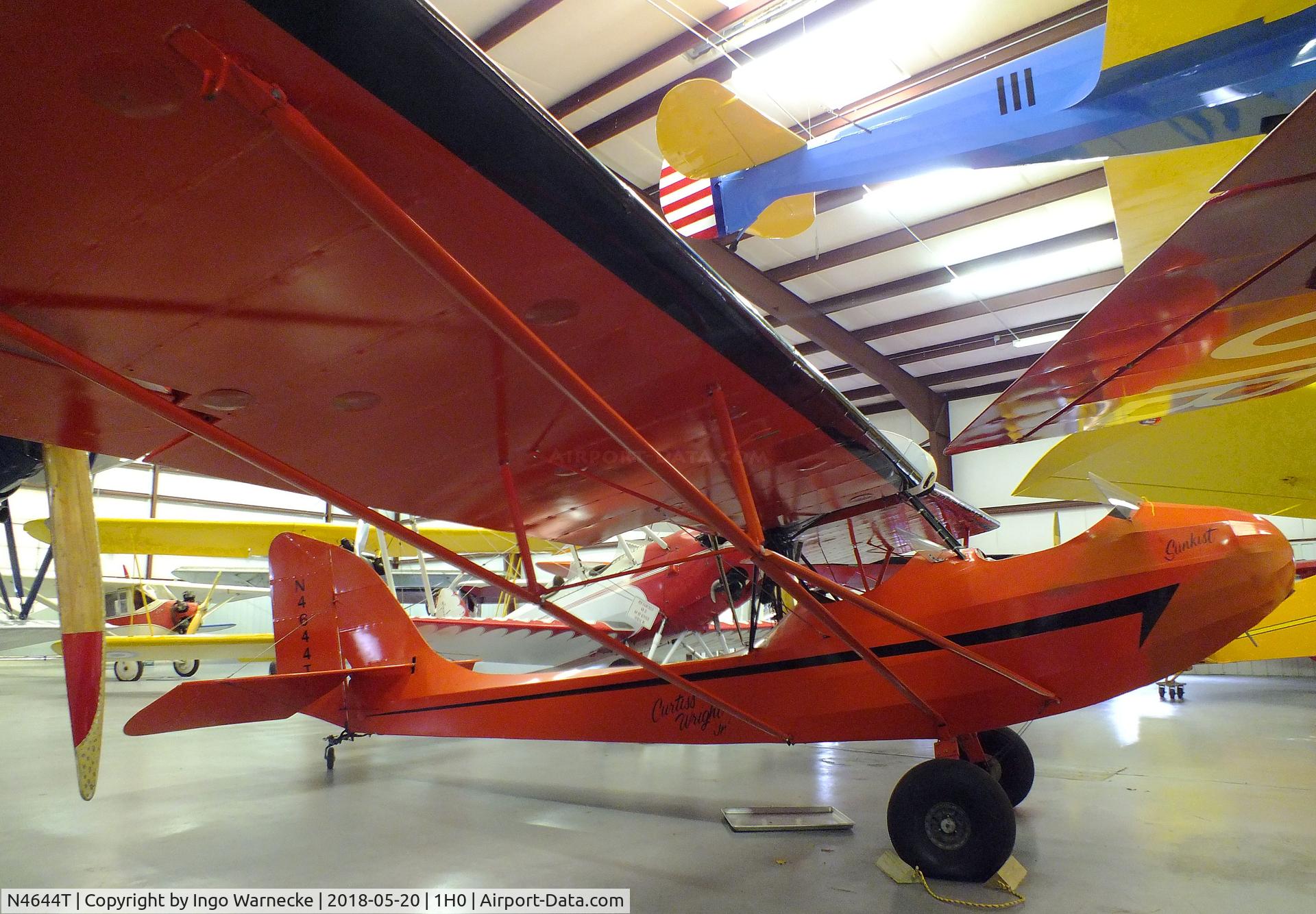 N4644T, 1965 Curtiss-Wright JR CW-1 Replica C/N EHS-1, Curtiss-Wright CW-1 Junior replica at the Aircraft Restoration Museum at Creve Coeur airfield, Maryland Heights MO