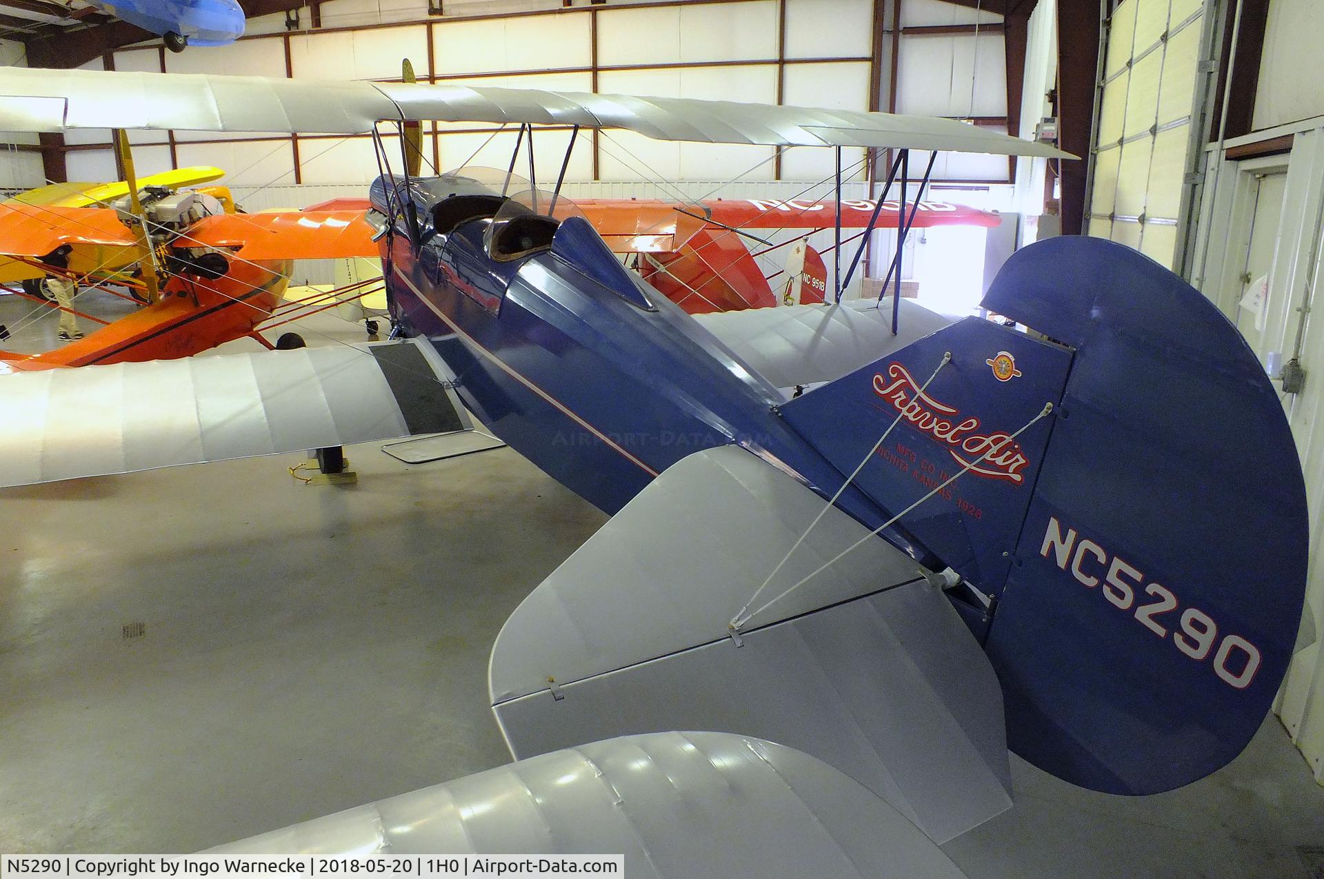 N5290, 1928 Curtiss-Wright Travel Air 2000 C/N 490, Curtiss-Wright Travel Air 2000 at the Aircraft Restoration Museum at Creve Coeur airfield, Maryland Heights MO