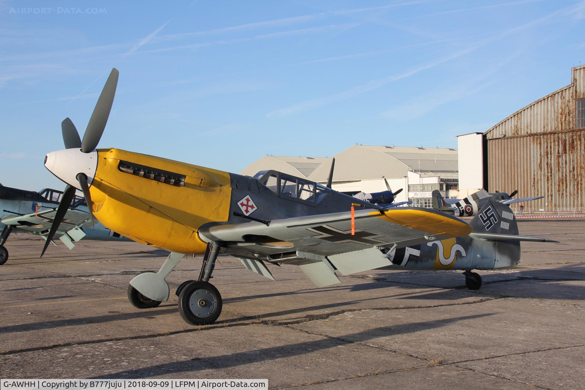G-AWHH, 1958 Hispano HA-1112-M1L Buchon C/N 145, at Melun