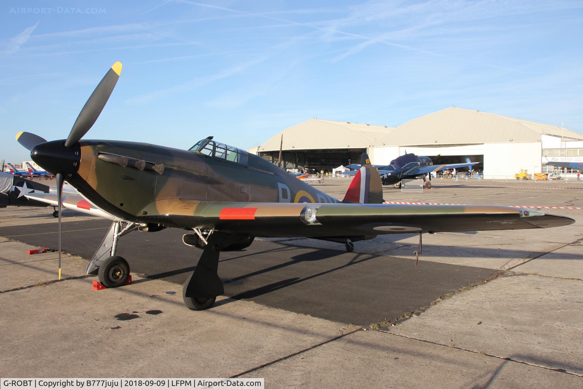 G-ROBT, 1940 Hawker Hurricane I C/N P2902, at Melun