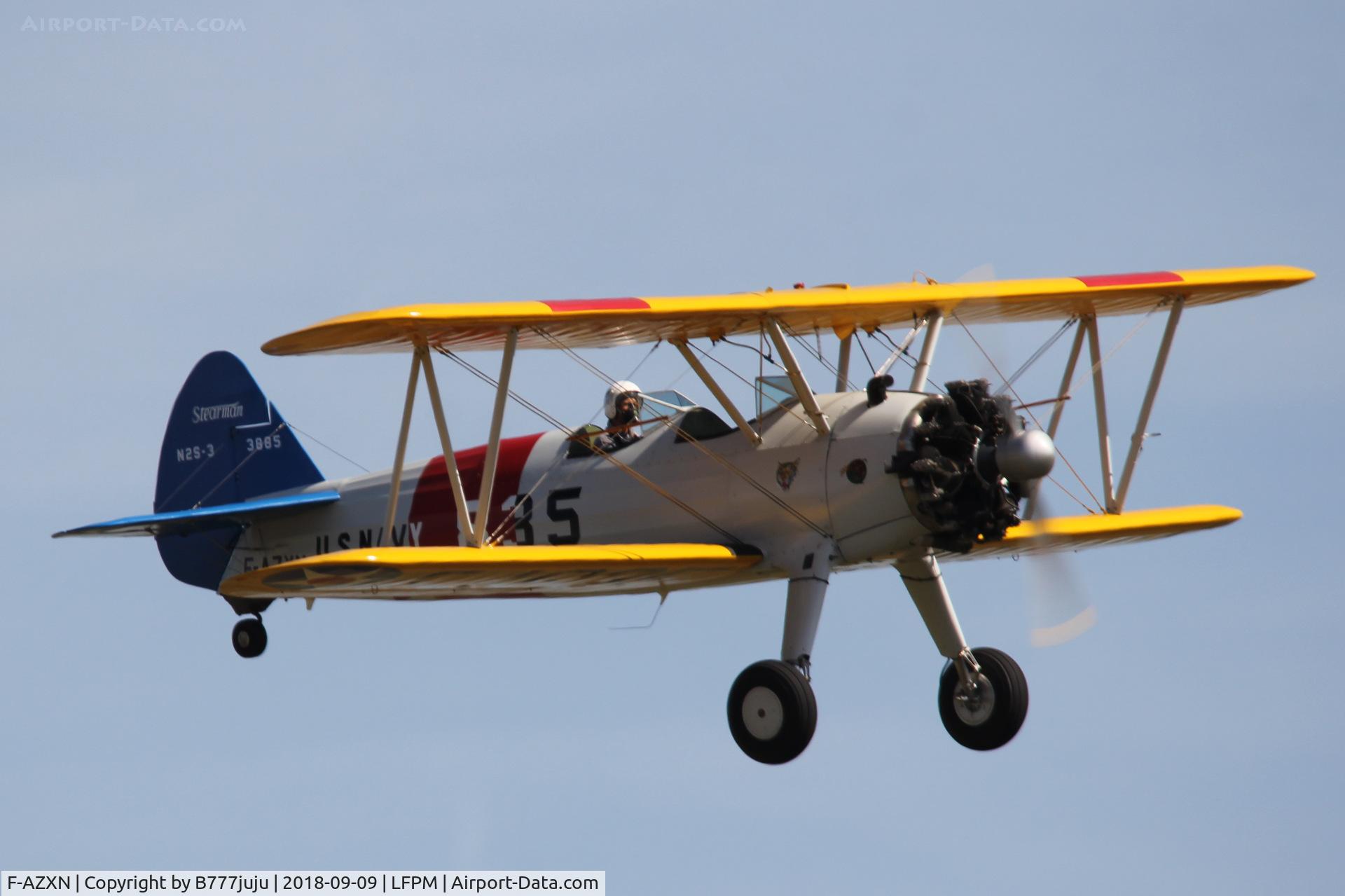 F-AZXN, 1942 Boeing A75N1 (PT-17) C/N 75-3885, at Melun