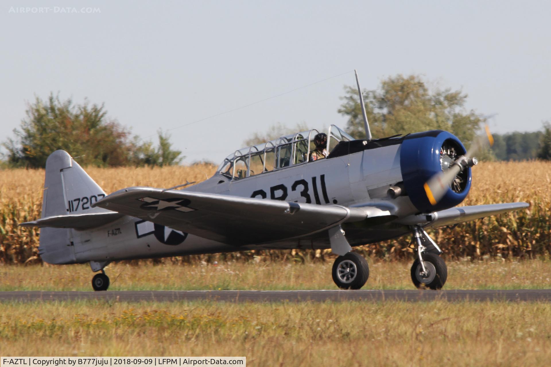 F-AZTL, 1942 North American T-6G Texan C/N 182-789, at Melun