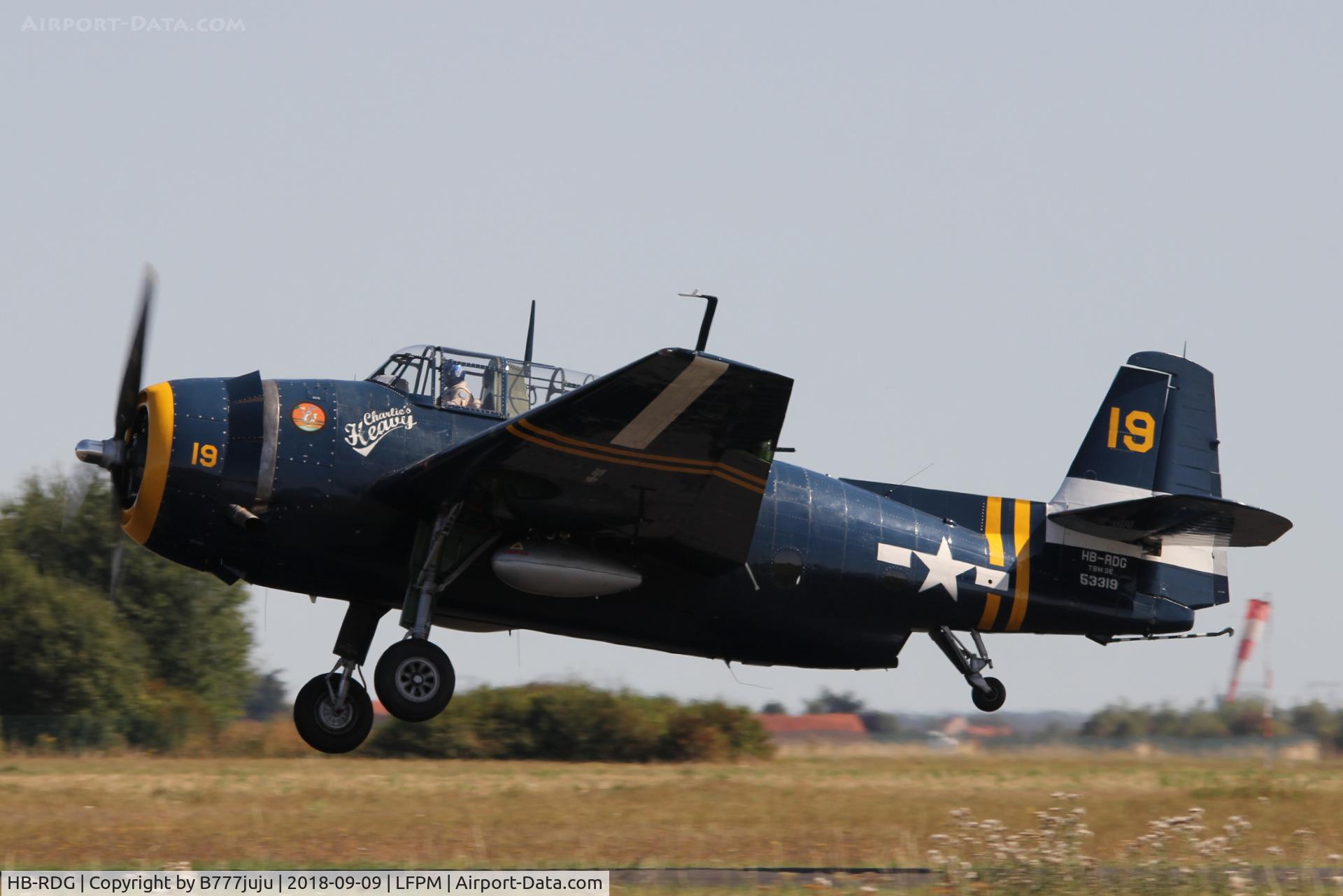 HB-RDG, 1945 Grumman TBM-3R Avenger C/N 3381, at Melun