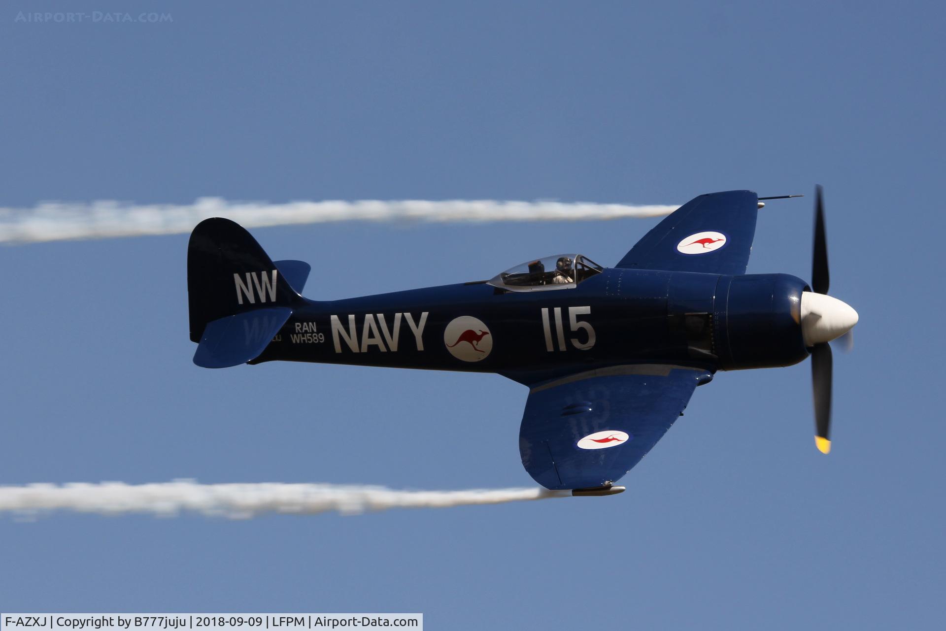 F-AZXJ, 1949 Hawker Sea Fury FB.11 C/N 37733, at Melun