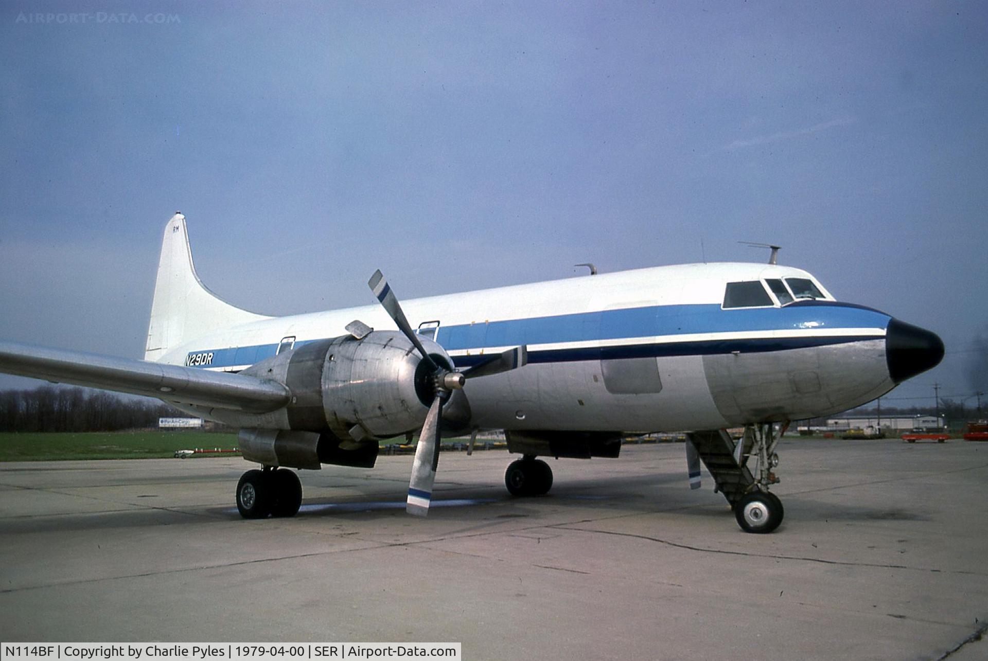 N114BF, 1955 Convair 340 C/N 146, Seen here as N29DR at Rhoades 146      340-51                 XA-KIM     SE-CRM
CONV.    440                    SE-CRM     N29DR      N114BF     [MUSEUM]