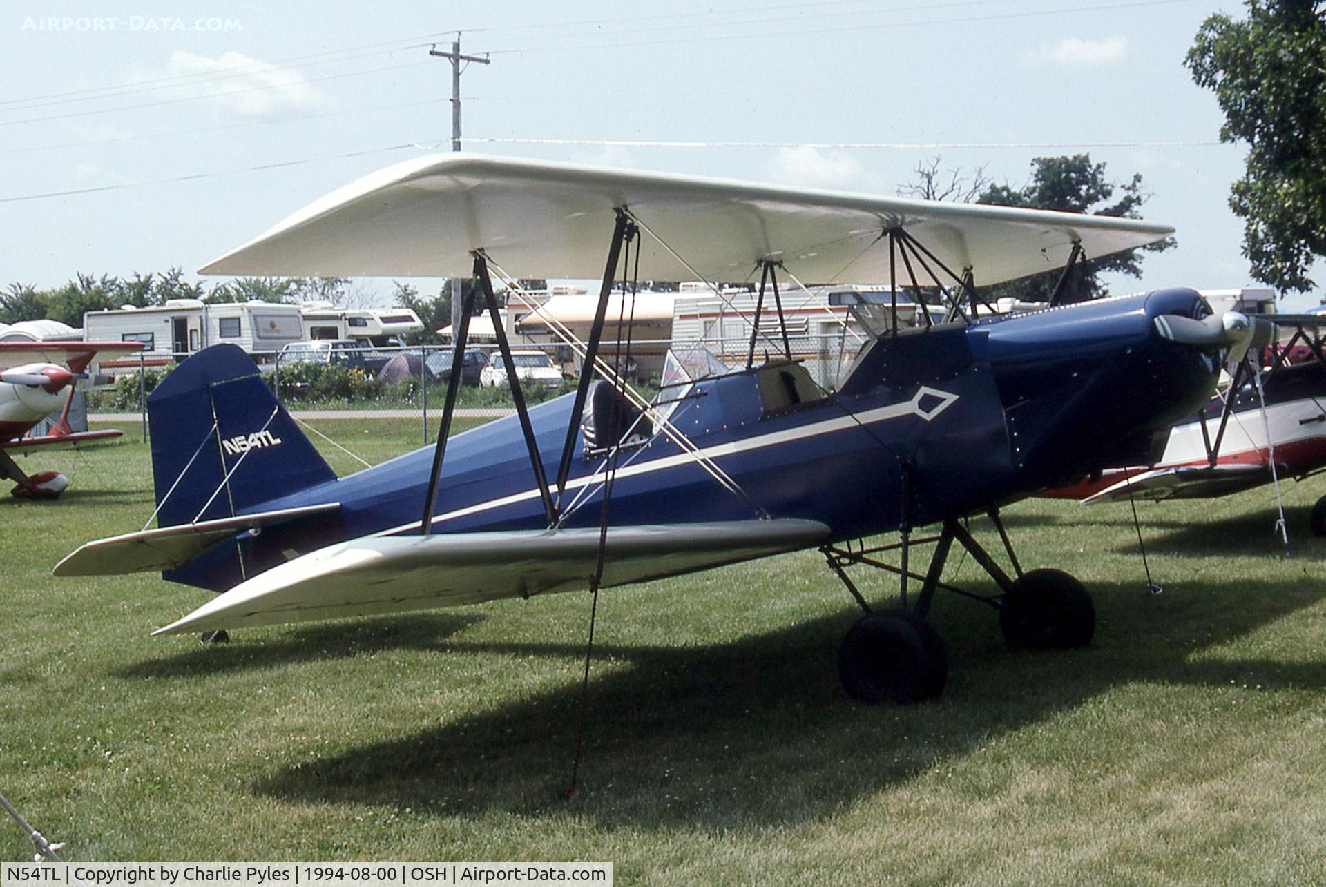 N54TL, 1992 Long Tony KELLY-D BI PLANE C/N 074, Looks like an antique, but it's a 26 year old homebuilt as I post