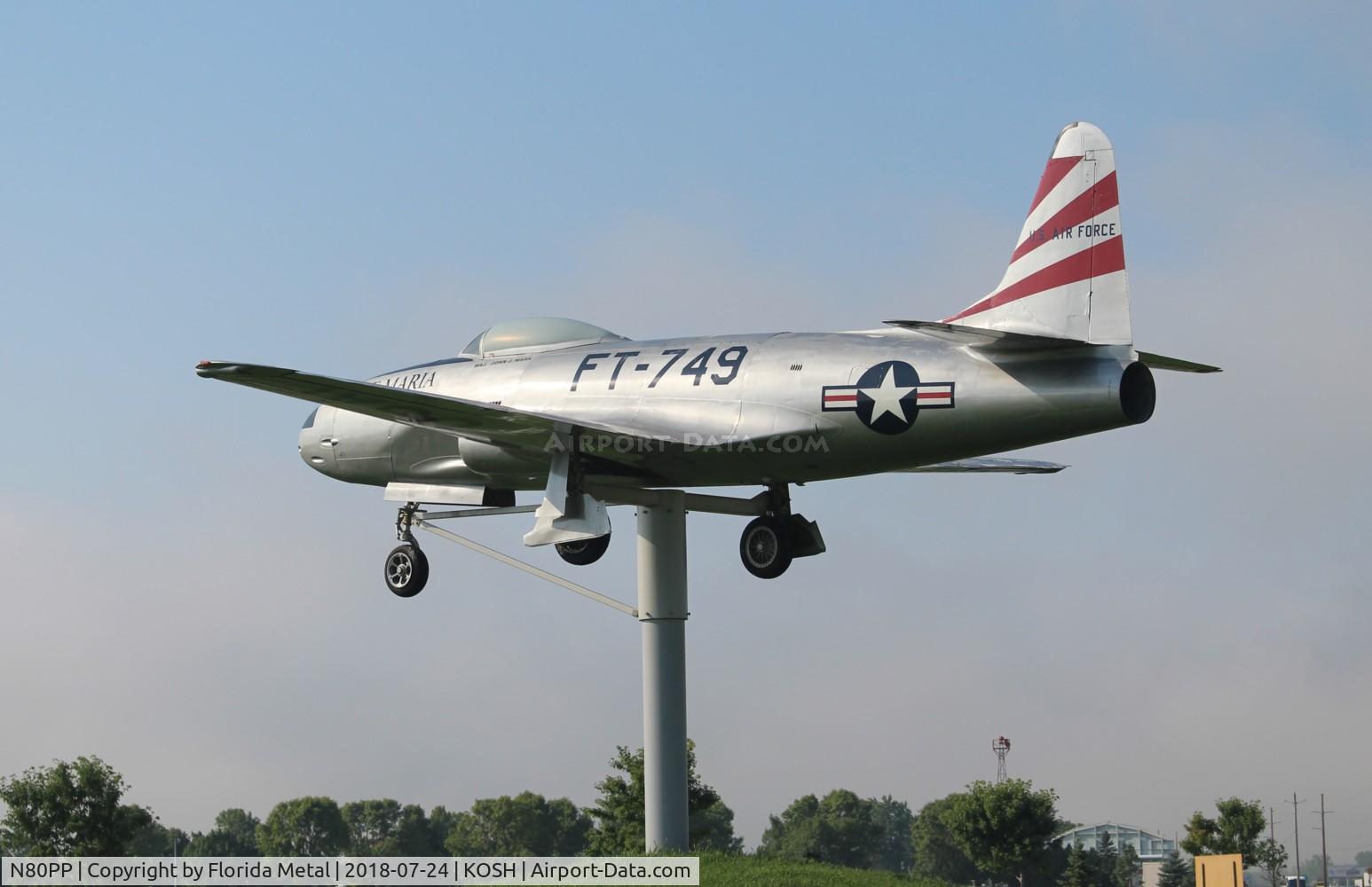 N80PP, Lockheed F-80-C-10 C/N 48-868, Gate Guard Oshkosh