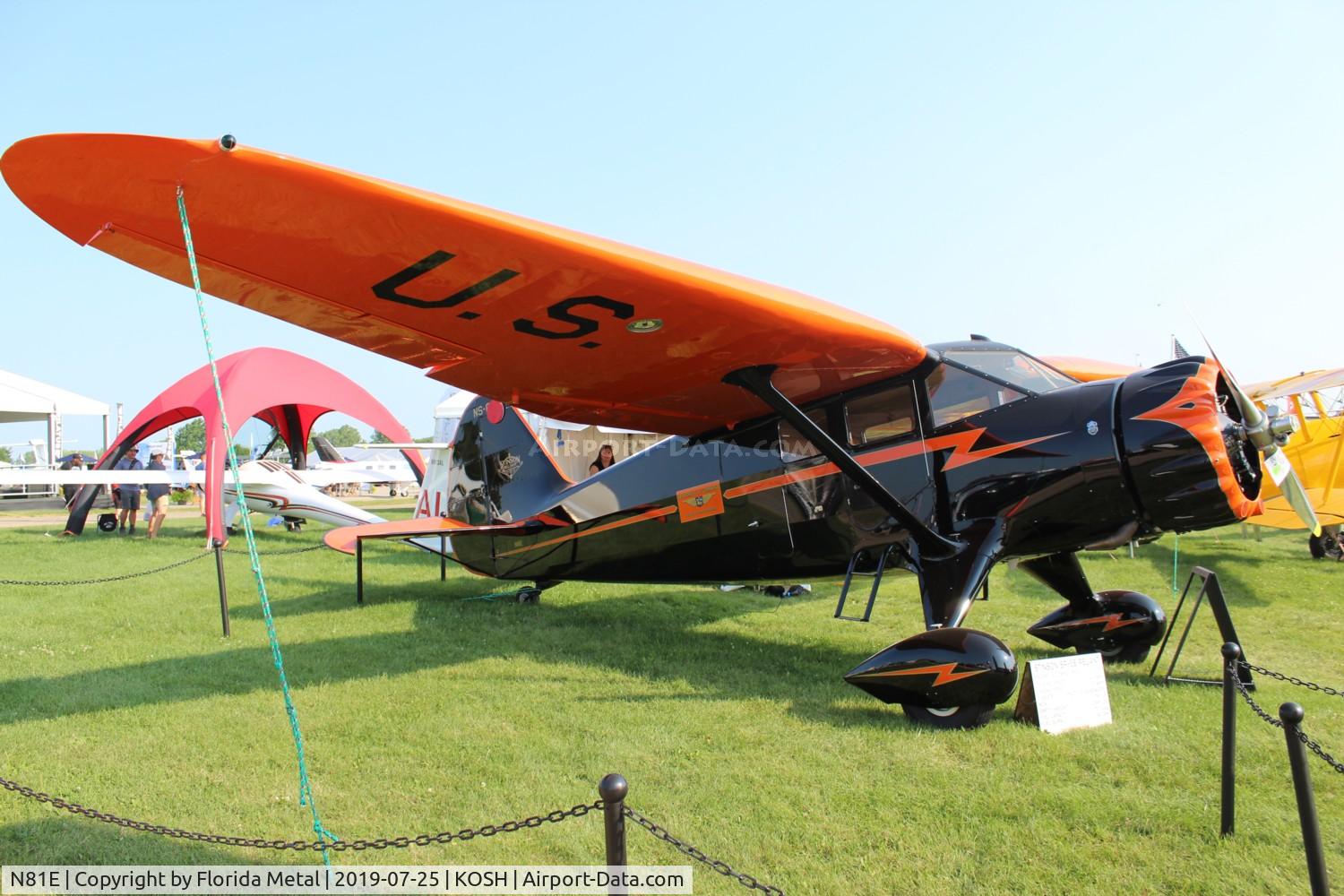 N81E, 1937 Stinson SR-8B Reliant C/N 9815, Air Venture 2019