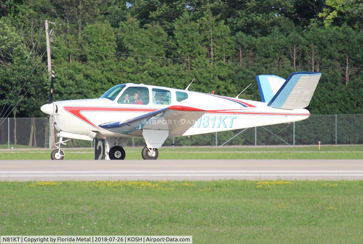 N81KT, 1956 Beech G35 Bonanza C/N D-4652, Air Venture 2018
