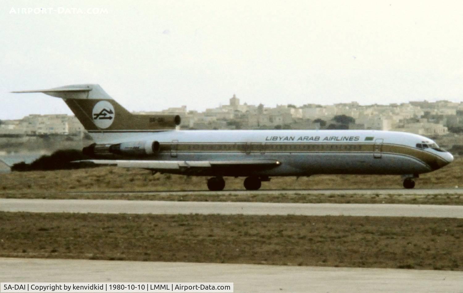 5A-DAI, 1968 Boeing 727-224 C/N 20245, At Luqa, Malta, Airport.