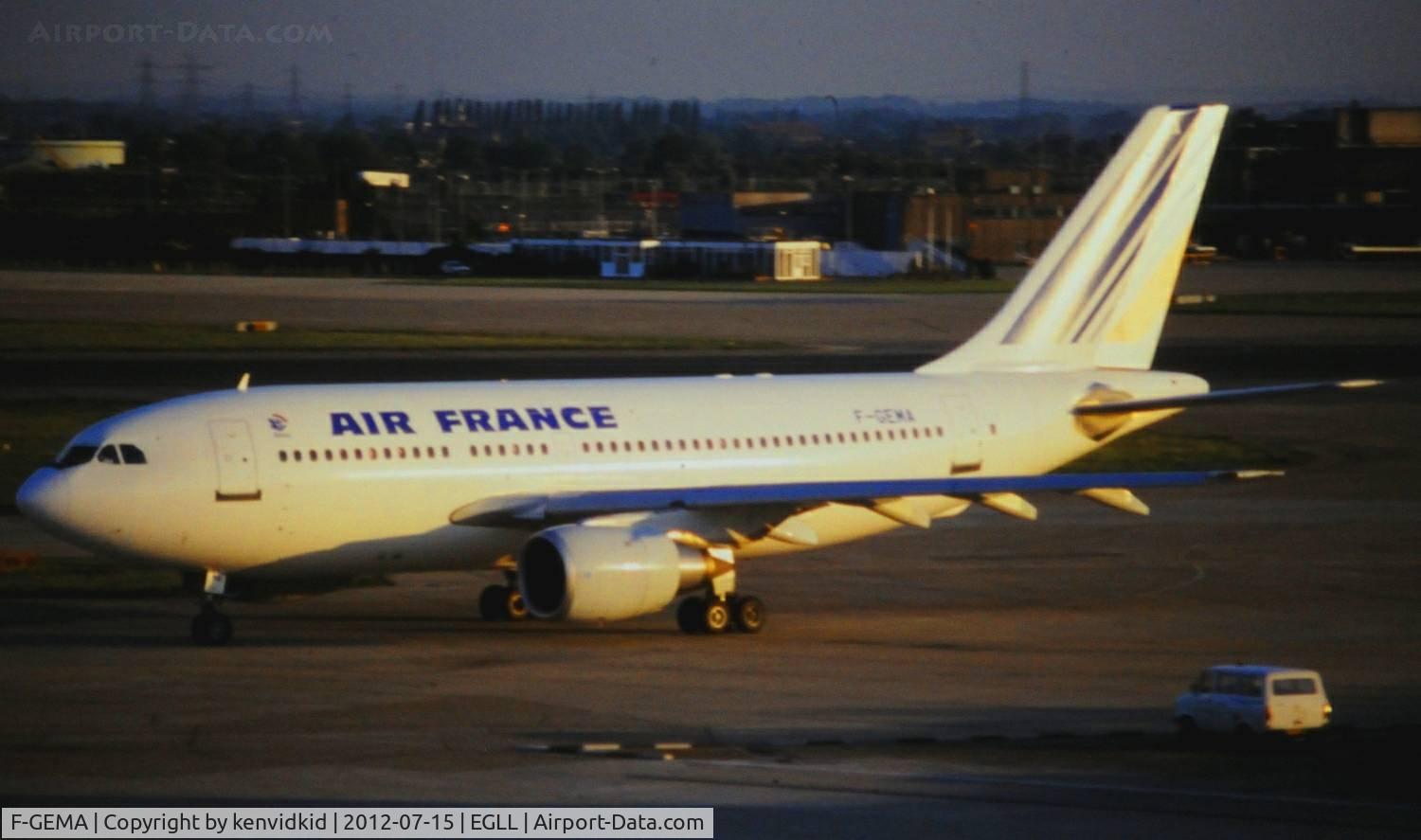 F-GEMA, 1984 Airbus A310-203 C/N 316, At London Heathrow circa 1985.