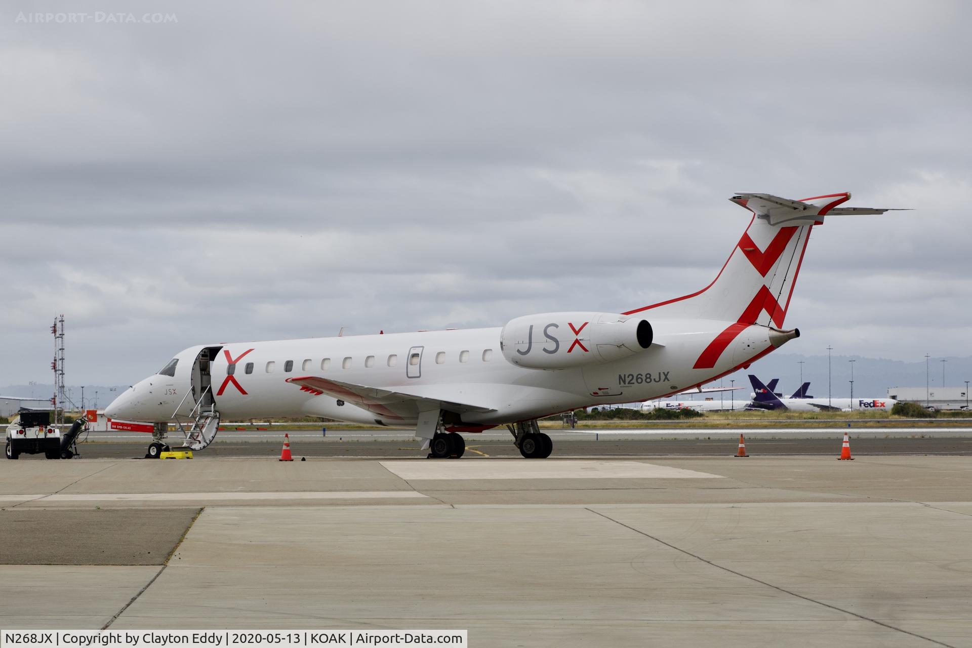 N268JX, 2001 Embraer ERJ-135ER (EMB-135ER) C/N 145499, Parked due to virus. North Field Oakland Airport 2020.