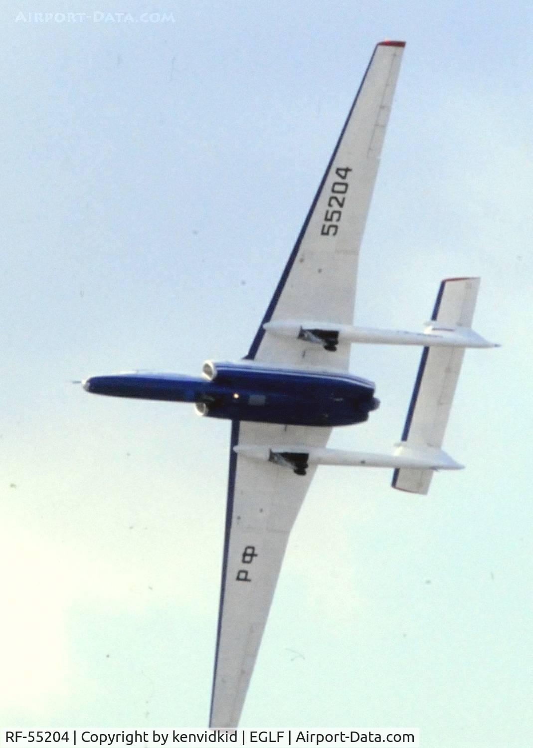 RF-55204, Myasishchev M-55 Geophysica C/N 80909, Demonstrating at the 1994 Farnborough Air Show.